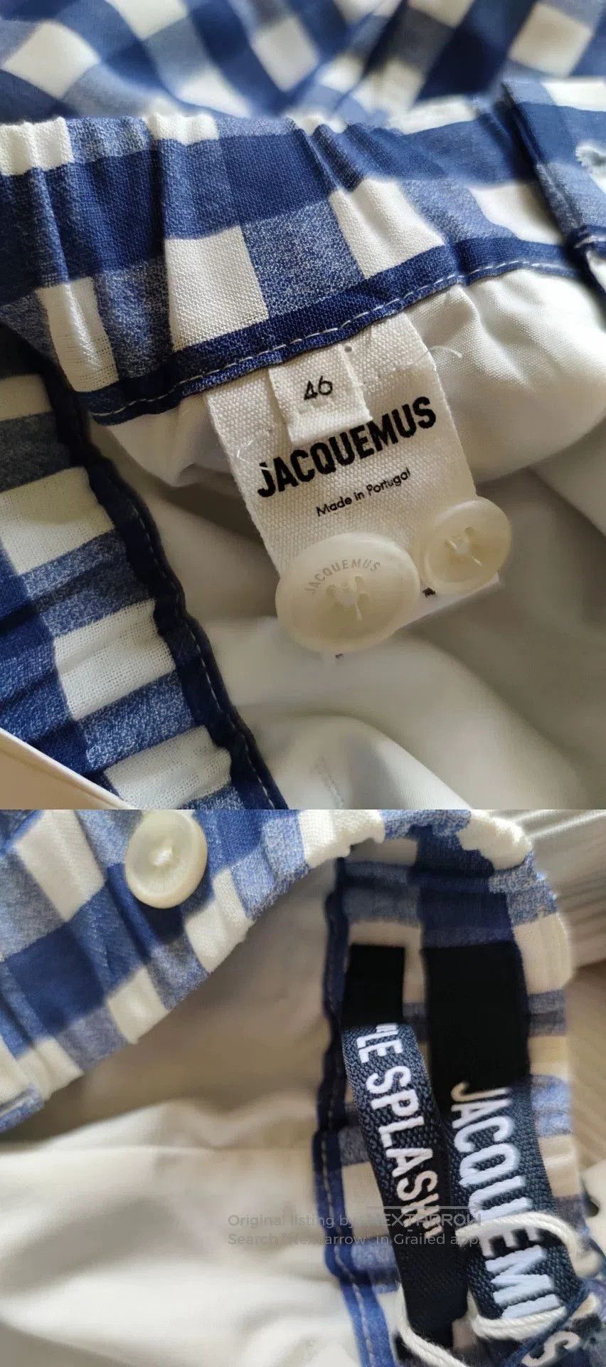 Jacquemus Jacquemus Blue and White Checkered Shorts. Size US 30 / EU 46 - 8 Thumbnail