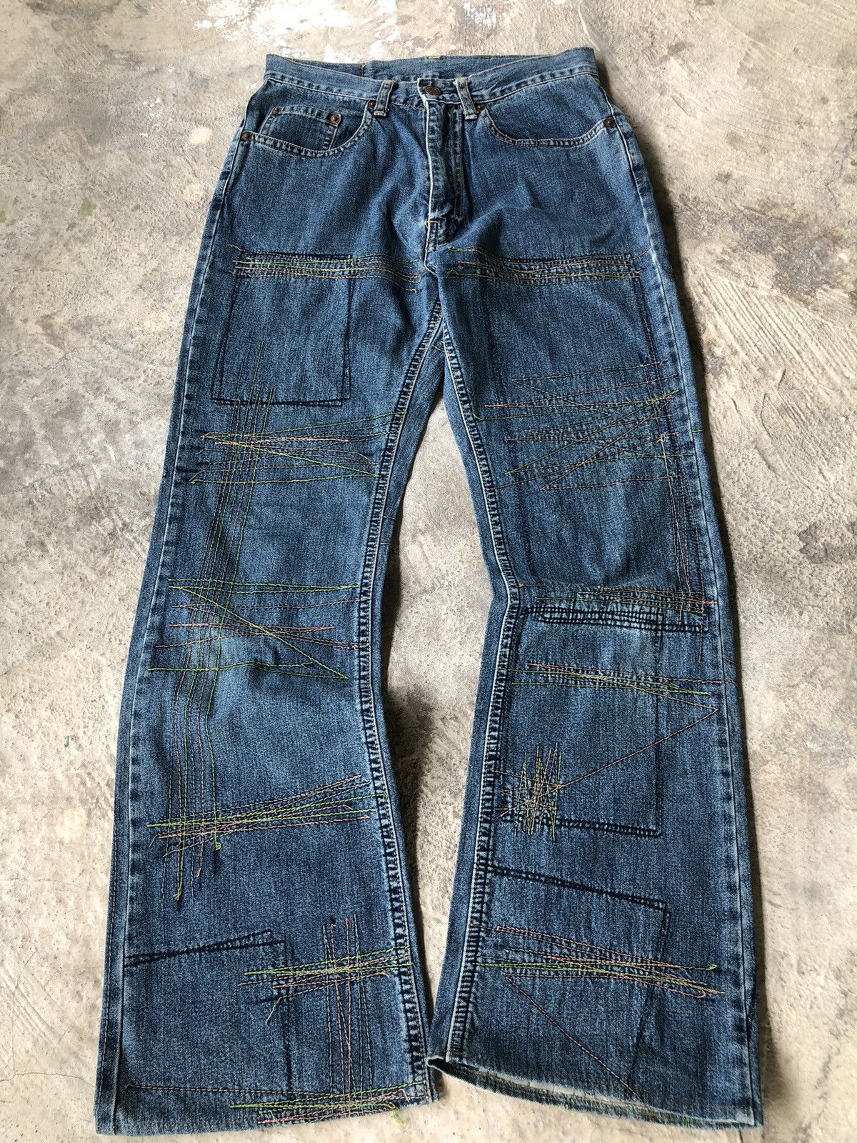 Hysteric Glamour Hysteric glamour Stitched Denim Flare Size US 28 / EU 44 - 1 Thumbnail