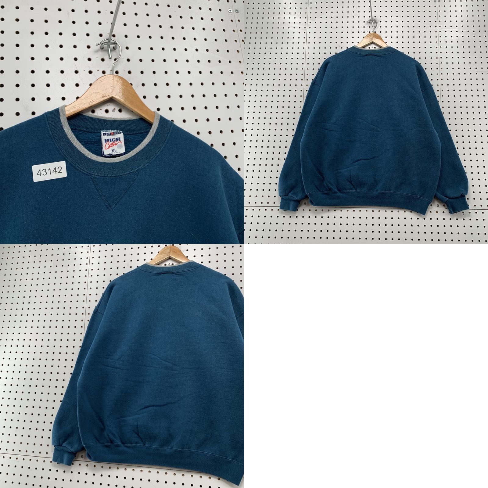 Jerzees Jerzees High Cotton Crewneck Men's XL Blue Sweatshirt Size US XL / EU 56 / 4 - 8 Thumbnail