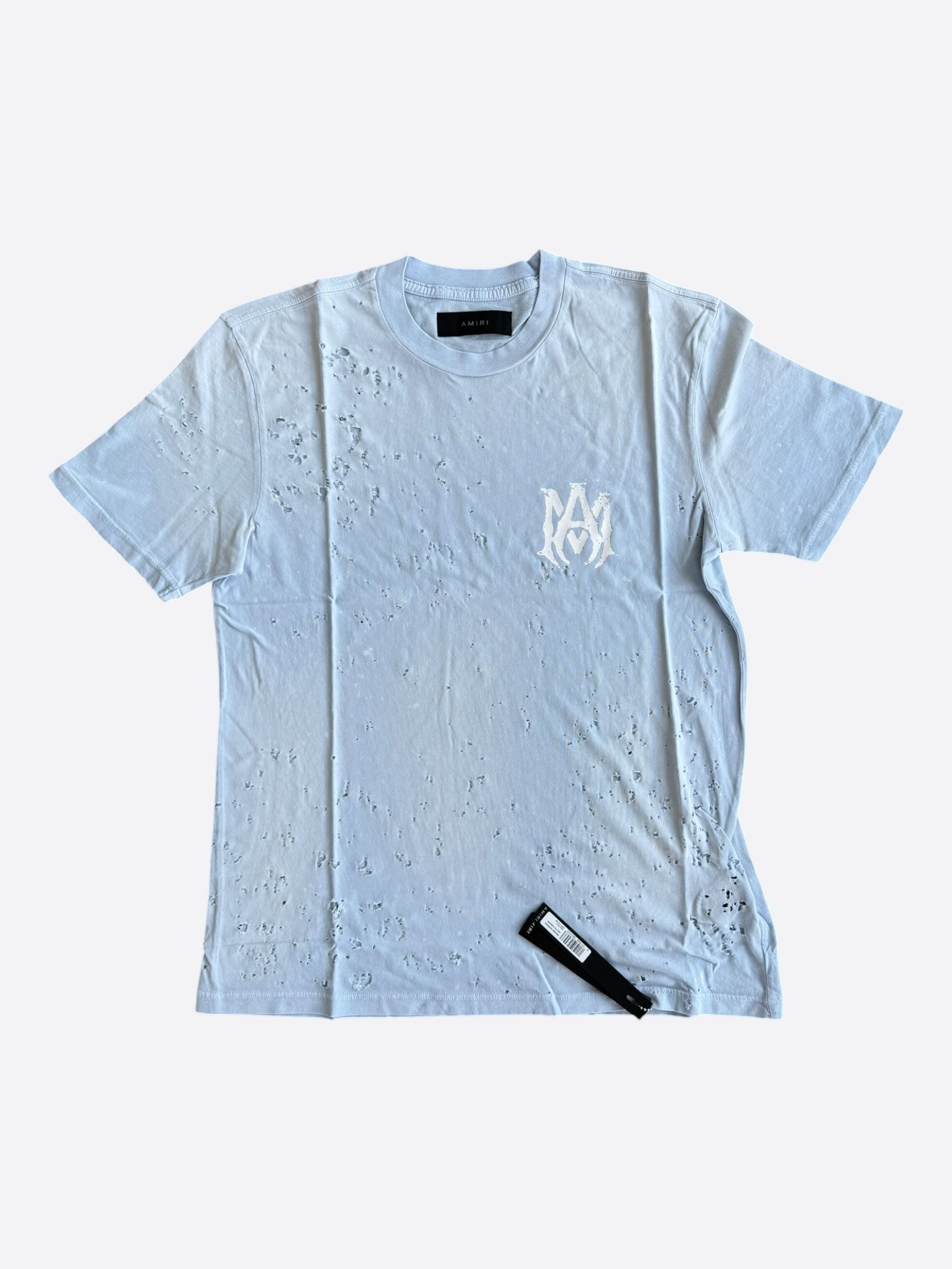 Amiri Amiri Grey Dawn & White MA Logo Shotgun T-Shirt Size US XXL / EU 58 / 5 - 1 Thumbnail
