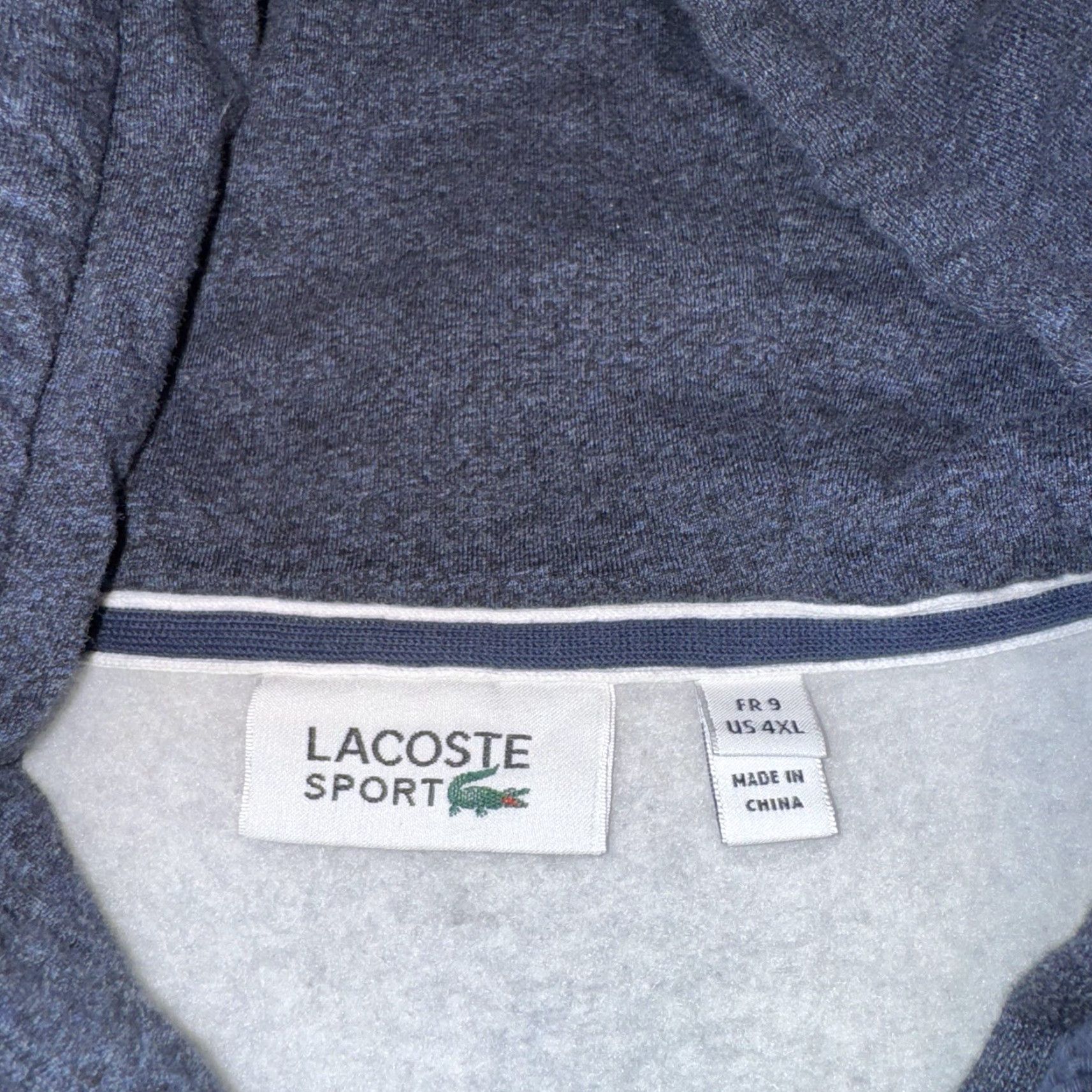 Lacoste Lacoste Sport Hoodie Mens 4XL Full Zip Hoodie Jacket Heavy Blue Classic Sports Sweatshirt Golf Gym Running Walking Big & Tall Mens Size US XXL / EU 58 / 5 - 4 Thumbnail