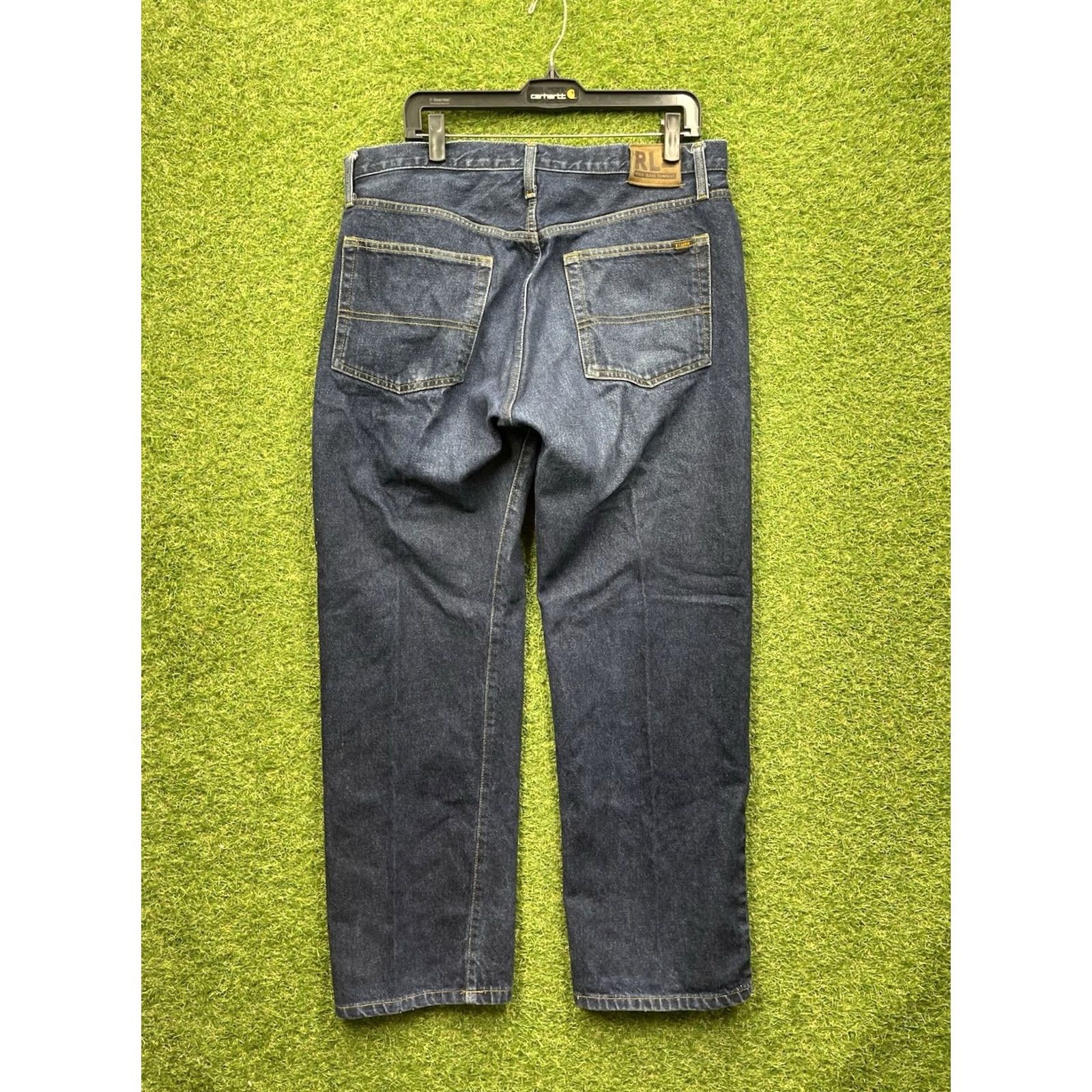 Polo Ralph Lauren Polo Ralph Lauren Jeans Mens 36x30 Straight Leg Dark Wash Denim y2k Clean Logo 90s Vintage Style Mens Jeans Black? Size US M / EU 48-50 / 2 - 2 Thumbnail