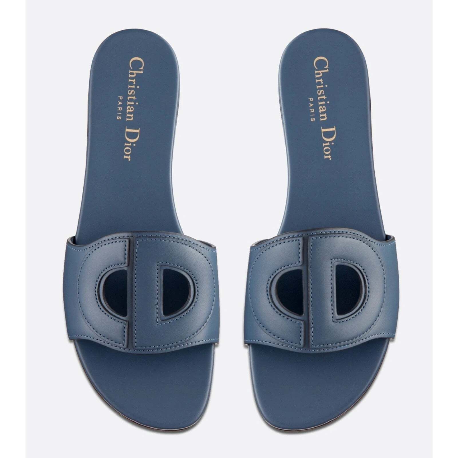Dior Christian Dior Leather Club Logo Slide Mule Flat Sandal 35 Size US 5 / IT 35 - 1 Thumbnail