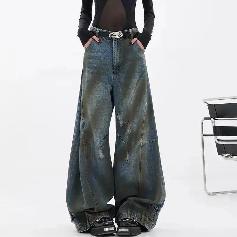 Japanese Brand Retro washed distressed jeans Size US 32 / EU 48 - 6 Thumbnail