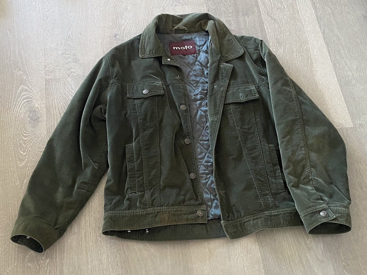 Other Moto Olive Trucker Jacket – Quilted Lining Size US L / EU 52-54 / 3 - 1 Thumbnail