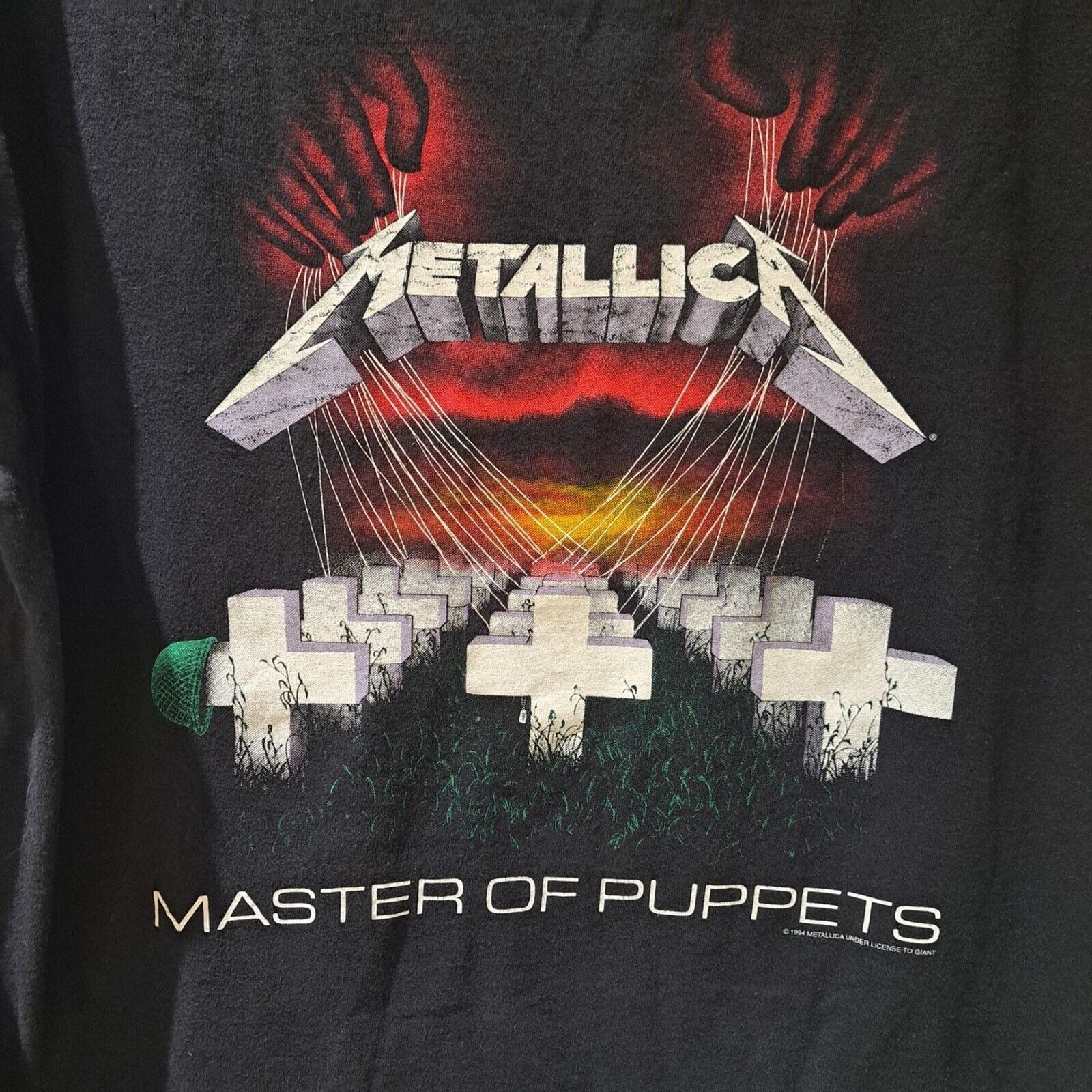 Hanes Metallica Vintage T Shirt 1994 Master Of Puppets LP Cover L Size US L / EU 52-54 / 3 - 4 Thumbnail