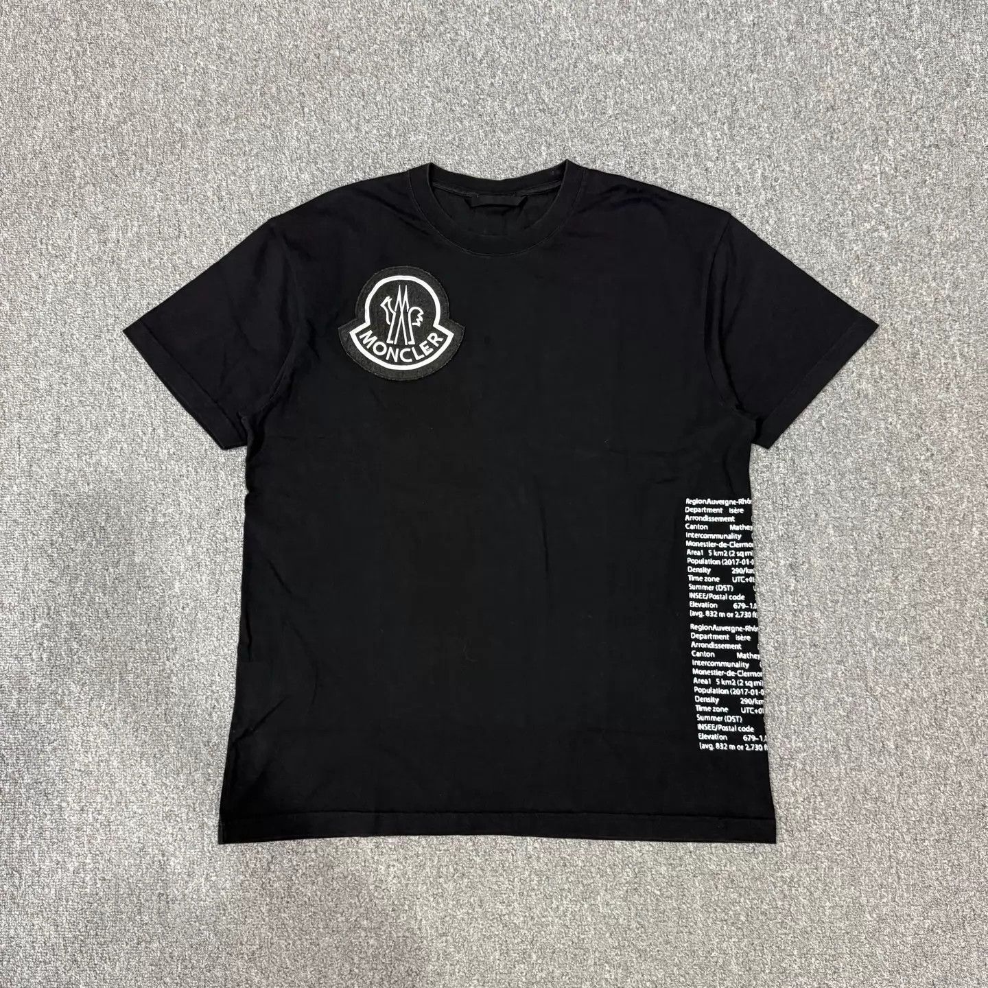 Moncler Moncler Black Big Chest Logo Short Sleeve T-Shirt L Size US L / EU 52-54 / 3 - 1 Thumbnail