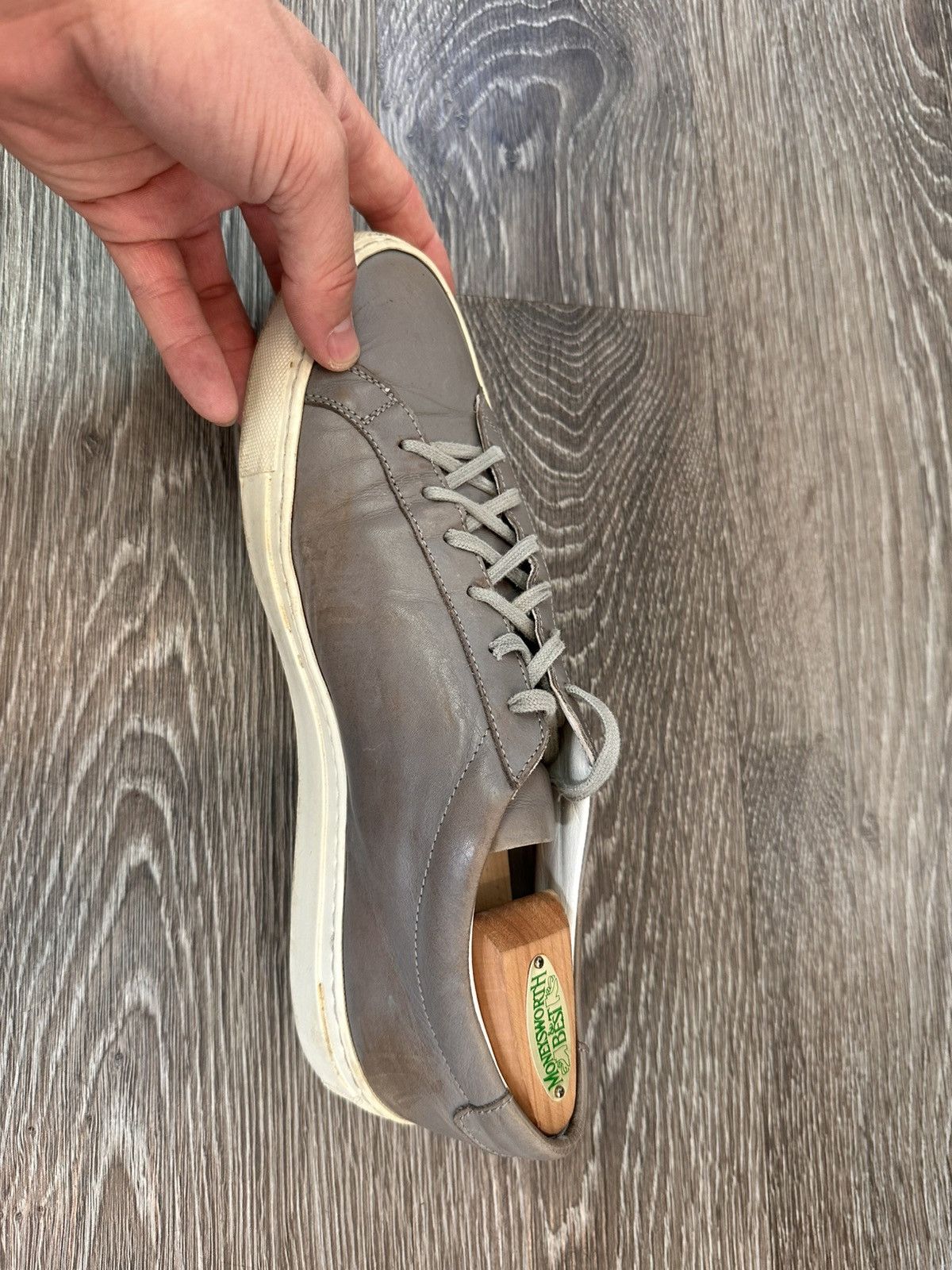 Common Projects Common Projects Leather Achilles Low Grey 42 Size US 9 / EU 42 - 7 Thumbnail