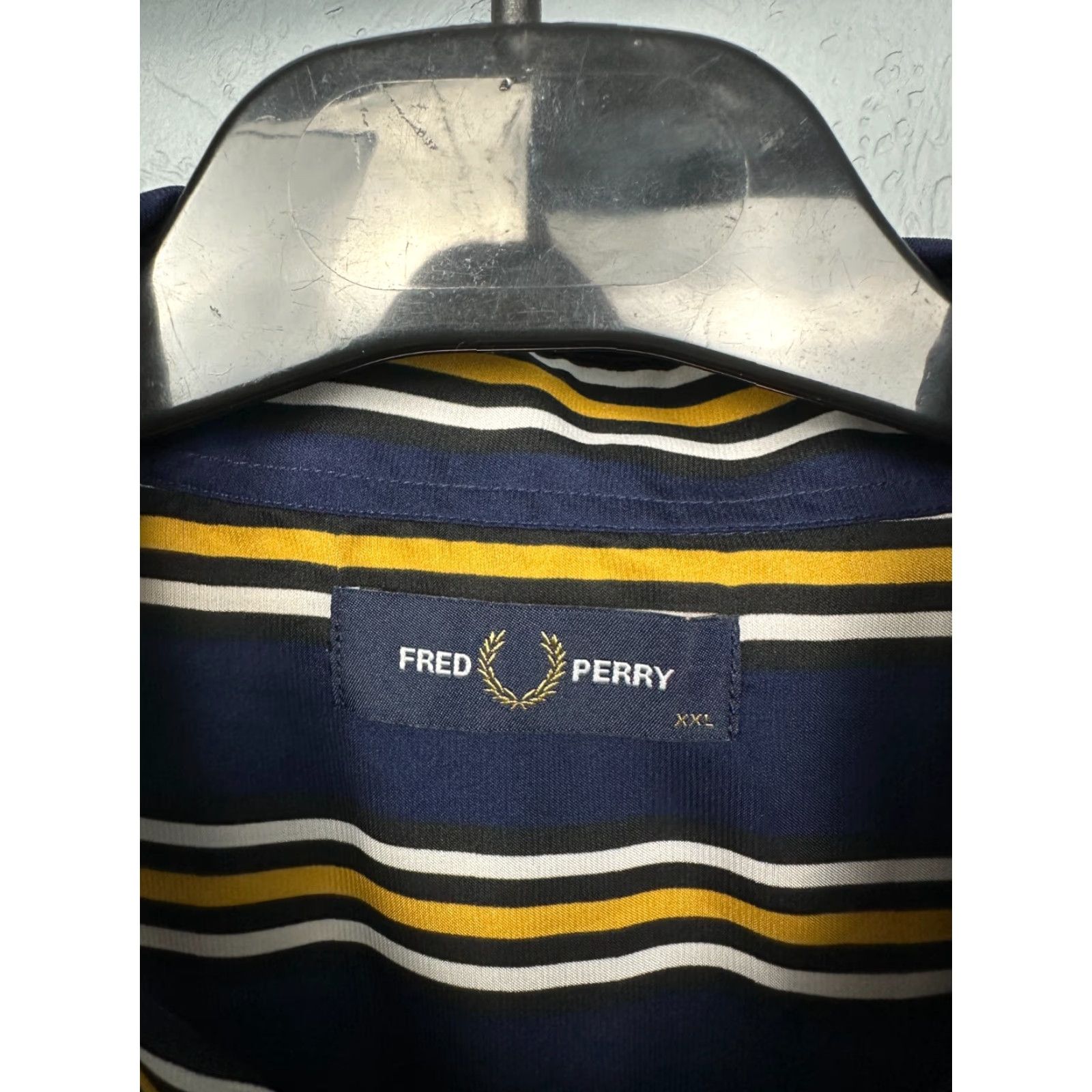 Fred Perry Fred Perry Mens Short Sleeve Striped Shirt XXL Size US XXL / EU 58 / 5 - 4 Thumbnail