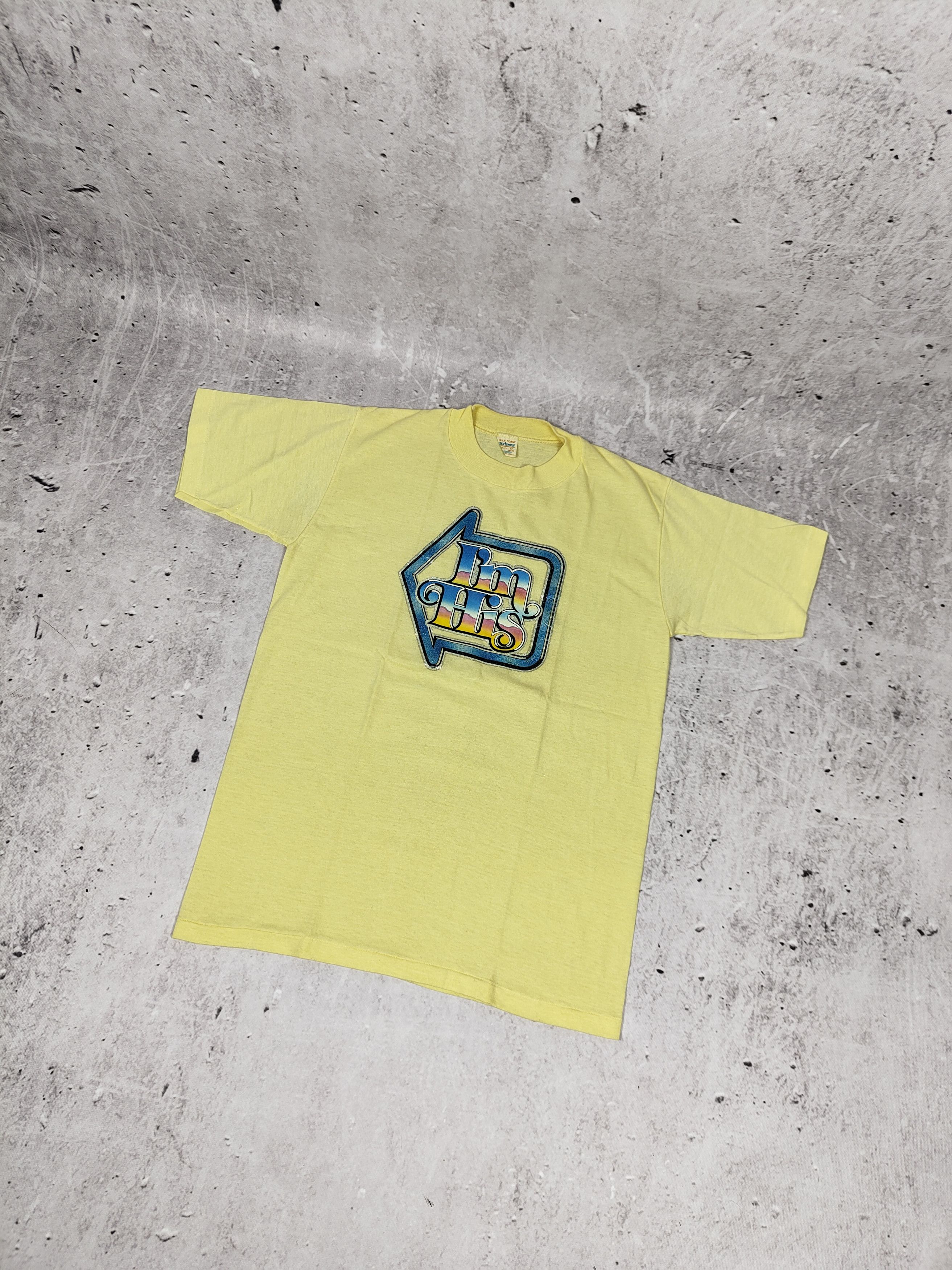 Band Tees × Vintage 70s Vintage 'Im His' Graphic T-shirt Size US M / EU 48-50 / 2 - 1 Thumbnail