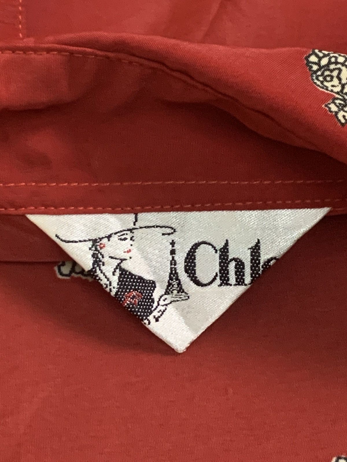 Chloe Rare Design Vintage Chloe Short Sleeve Blouse Size L / US 10 / IT 46 - 4 Thumbnail