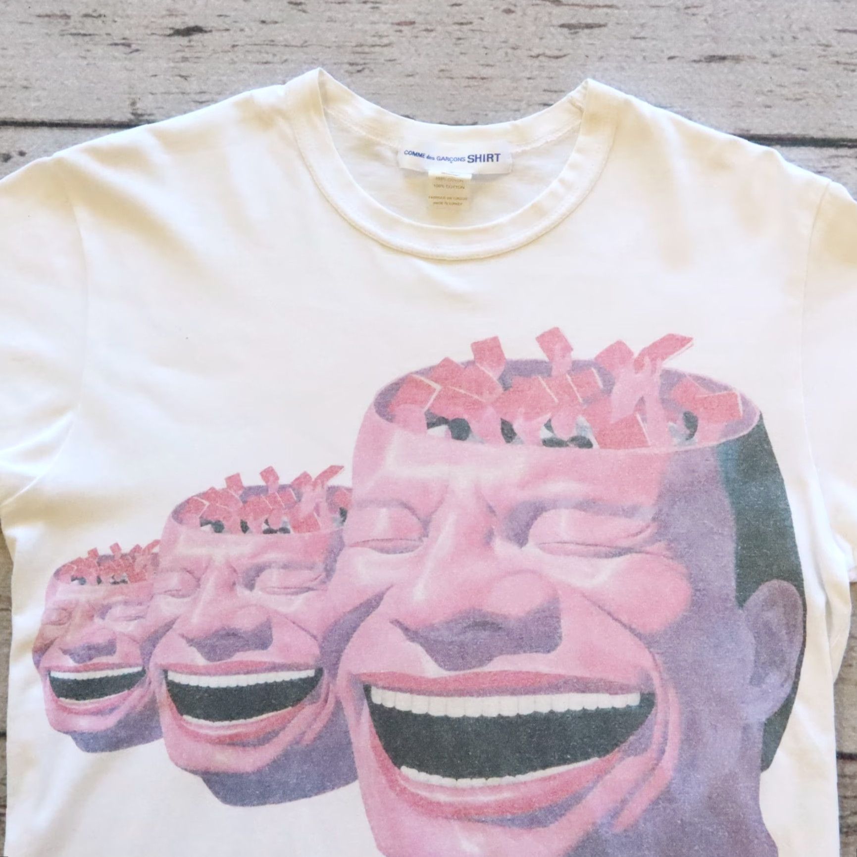 Comme des Garcons Girl Yue Minjun Comme des Garcons SHIRT Tee Tshirt SS21 Tee Shirt SS21 Mens M White Shirt Tshirt Size US M / EU 48-50 / 2 - 2 Thumbnail