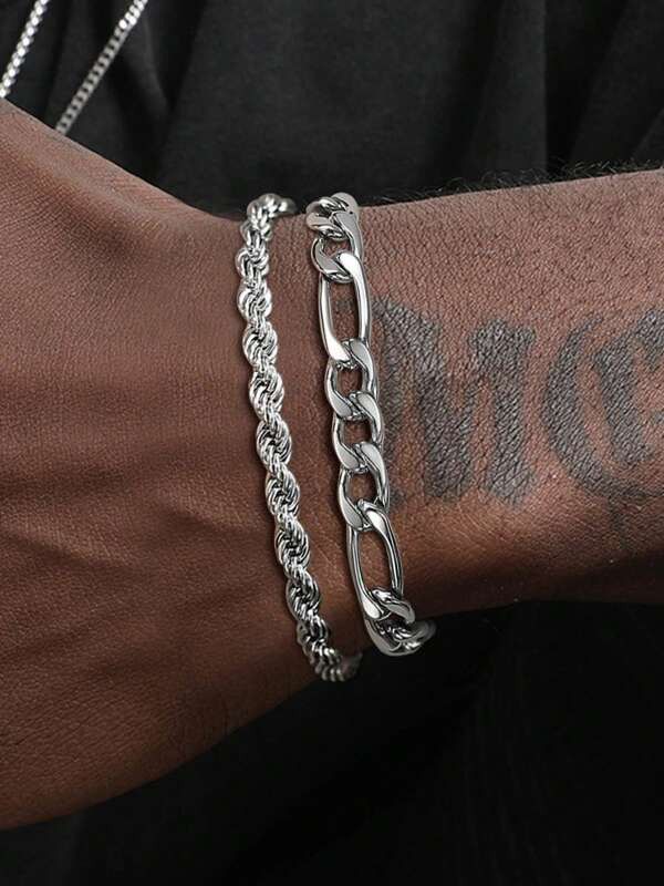 Archival Clothing x Jewelry Bracelet Minimalist Silver Casual Bracelet, Men's