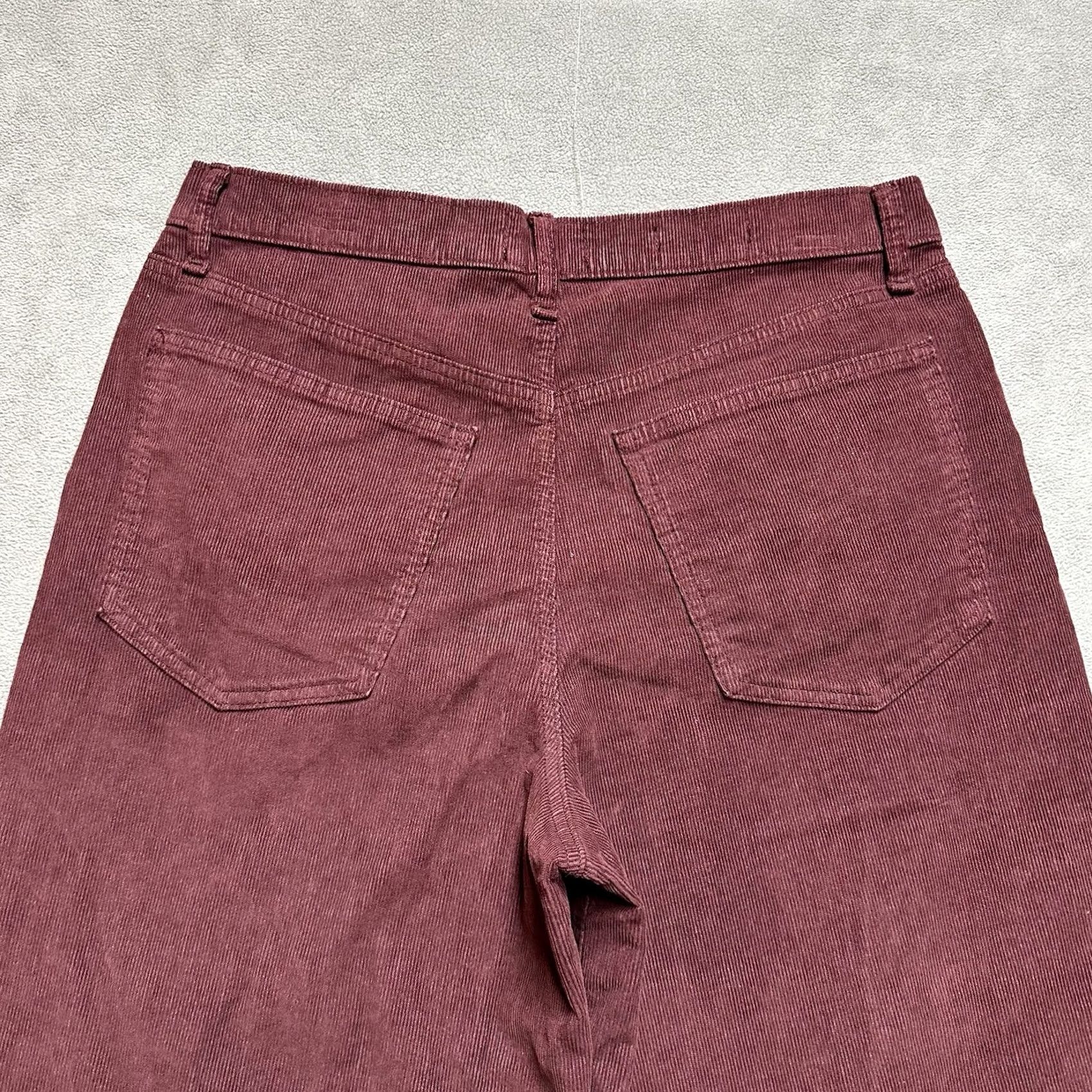 Vintage Universal Thread Pants Womens 12R Maroon Red High Rise Easy Barrel Corduroy EUC Size 34" / US 12 / IT 48 - 4 Thumbnail