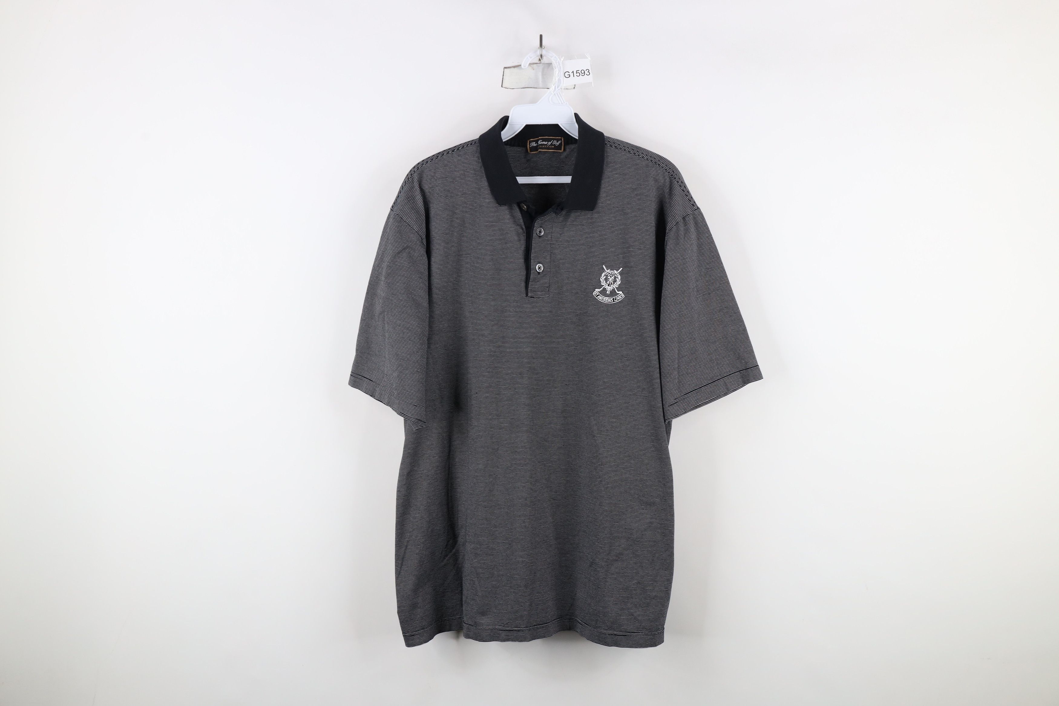 Vintage Vintage Striped Spell Out St Andrews Links Golf Polo Shirt Size US L / EU 52-54 / 3 - 1 Thumbnail