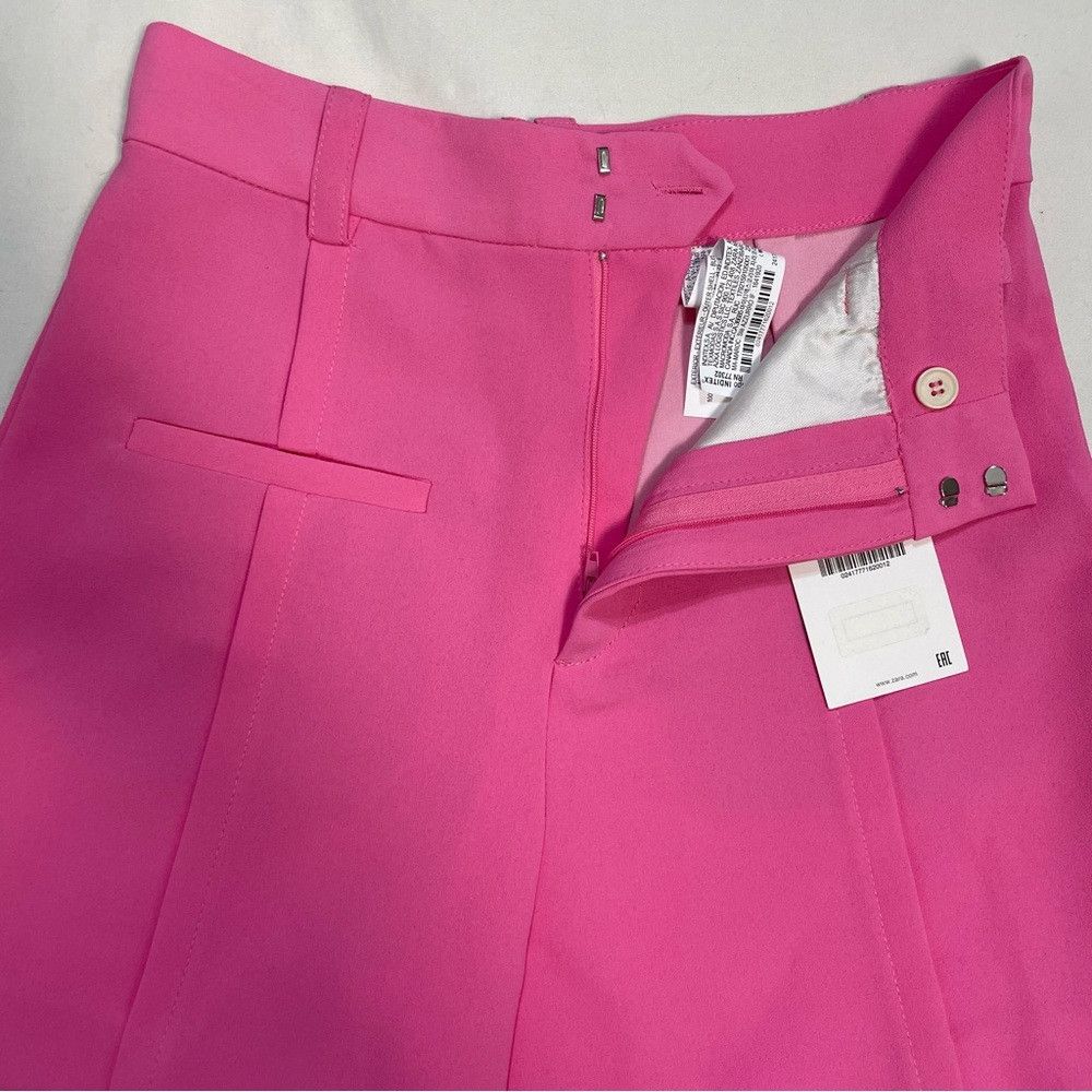 Zara NWT New Zara Pink High Waist Shorts Size XS Size 26" / US 2 / IT 38 - 7 Thumbnail