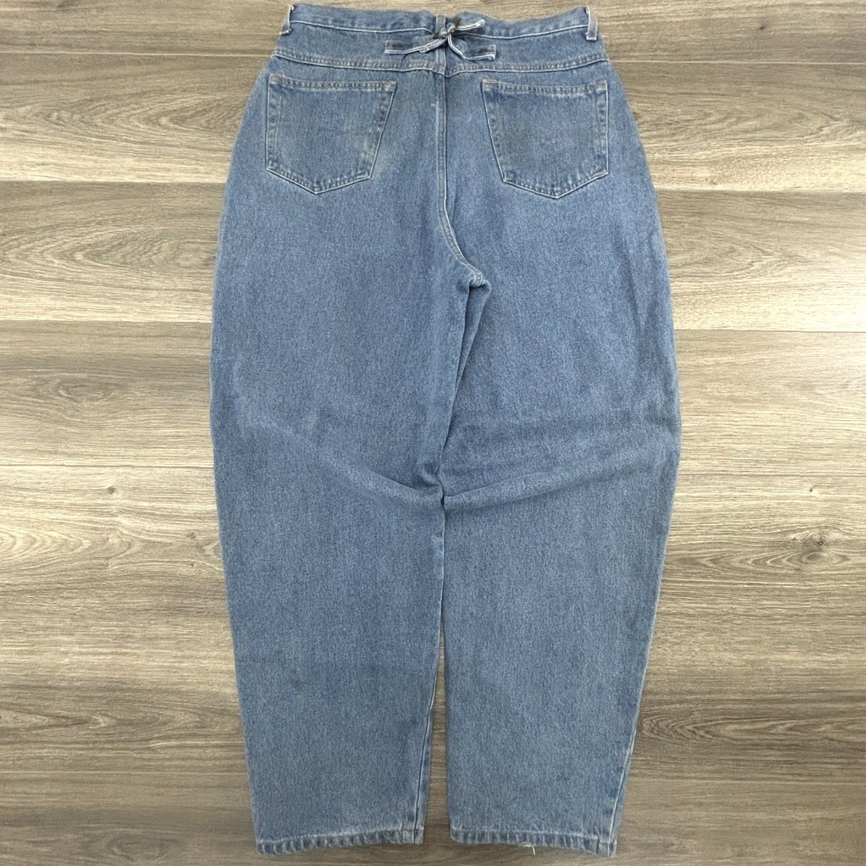 Vintage VINTAGE Venezia Buckle Back Jeans Womens 16 Wide Leg 32x31 Denim Blue High Rise Baggy Skater Mens Womens Girls Size 38" / US 16 / IT 52 - 2 Thumbnail