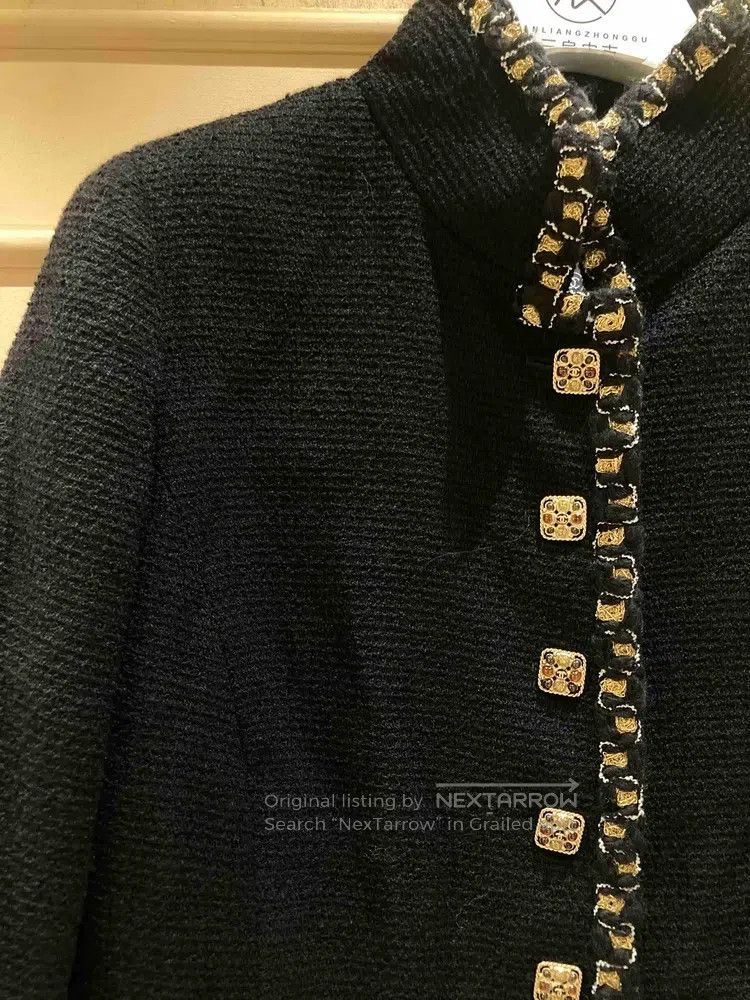 Chanel Chanel 11a Byzantine black gold glazed button jacket Size XL / US 12-14 / IT 48-50 - 3 Thumbnail