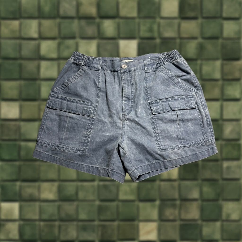 Vintage Talos Cargo Shorts 40 Utility Pockets Khaki Cotton Outdoor Casual Blue - Vintage Size US 40 / EU 56 - 1 Thumbnail