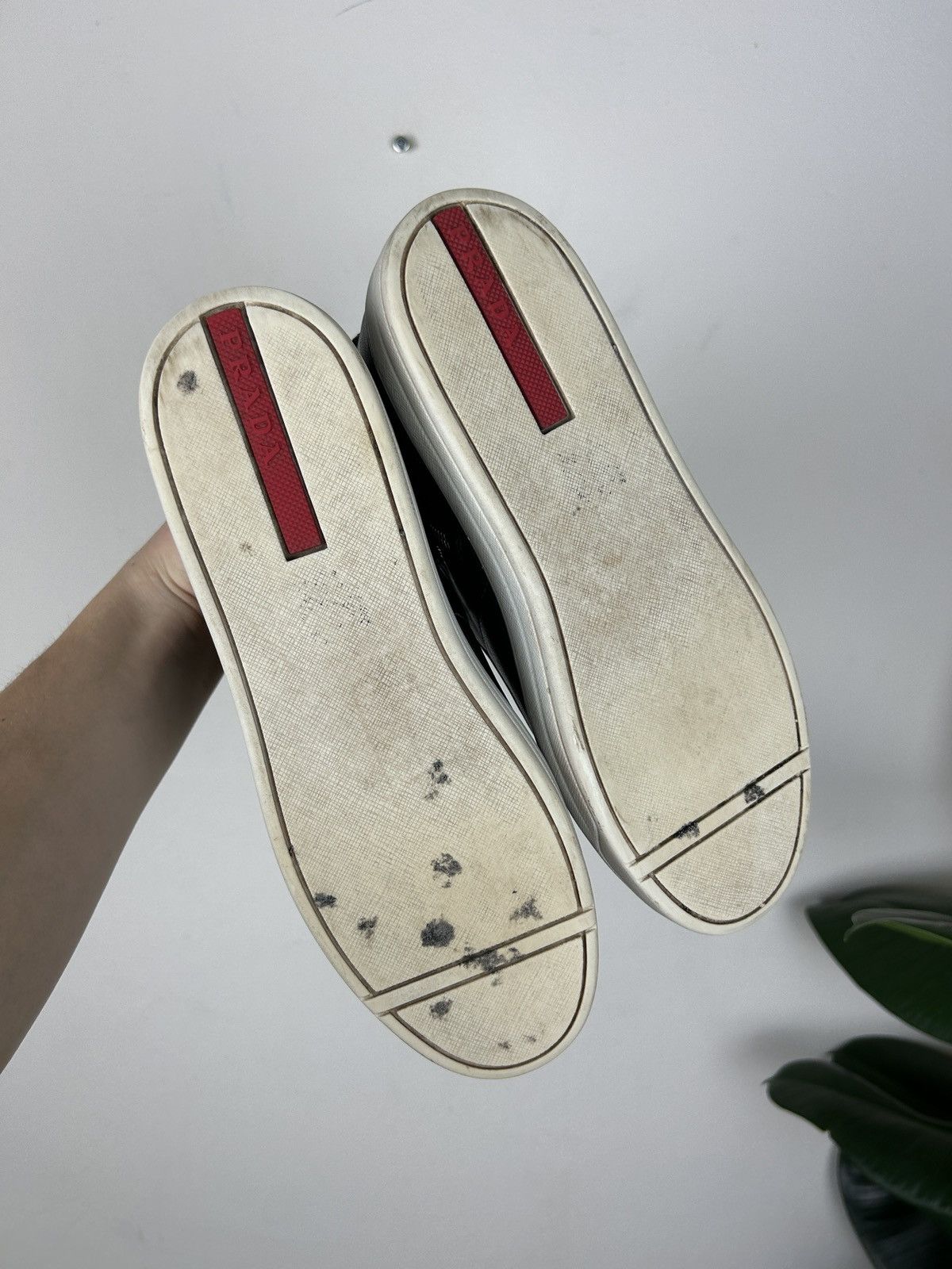 Prada × Vintage Prada vintage red stripe leather shoes Size US 7 / IT 37 - 8 Thumbnail