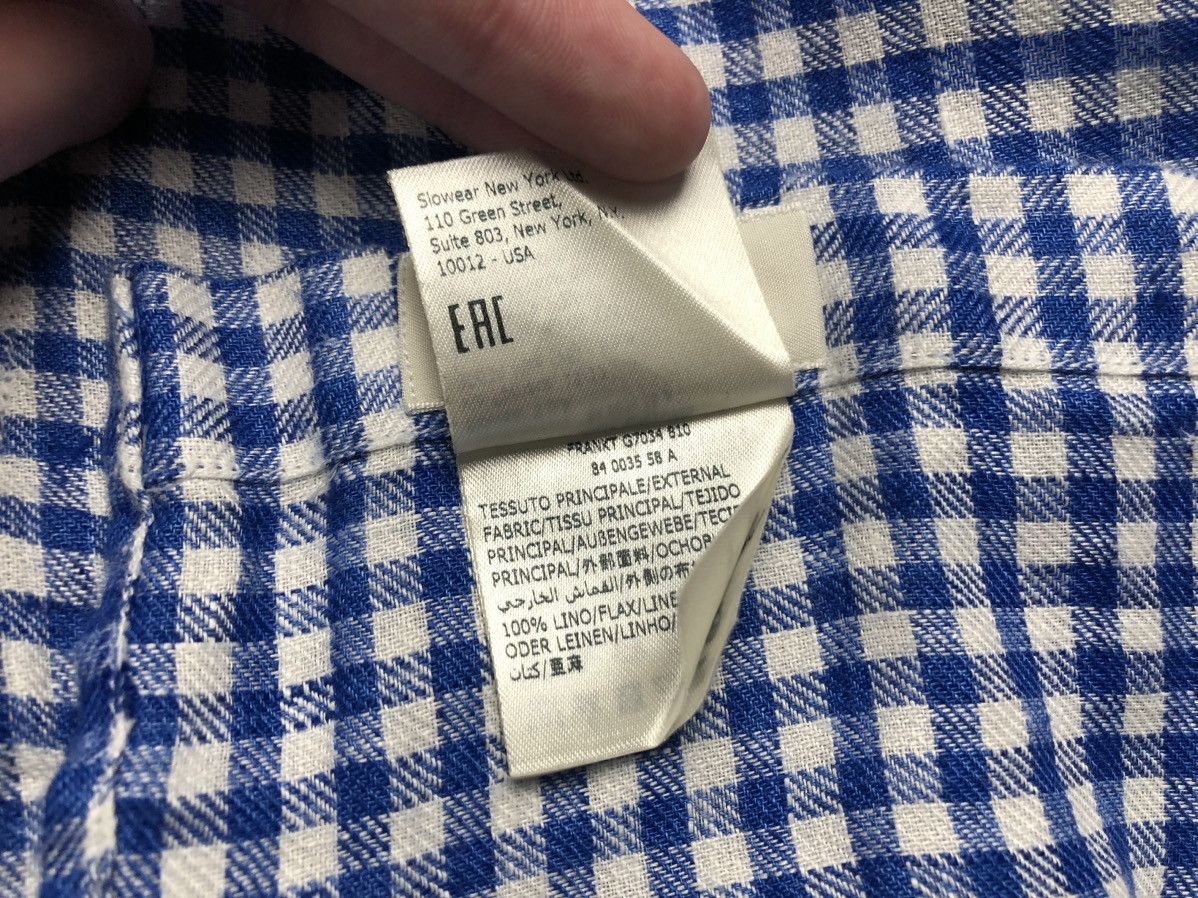 Glanshirt Glanshirt Slowear checkered linen shirt Size US S / EU 44-46 / 1 - 10 Thumbnail
