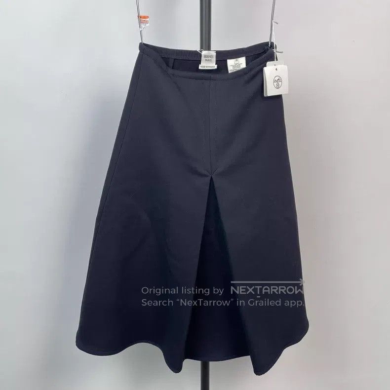 Hermes Hermes Cotton Skirt, Black Size 24" / US 00 / IT 34 - 1 Thumbnail