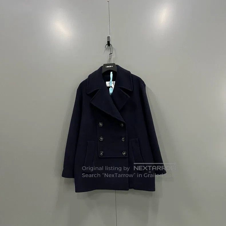 Max Mara Max Mara Navy Double-breasted Coat Size XS / US 0-2 / IT 36-38 - 1 Thumbnail
