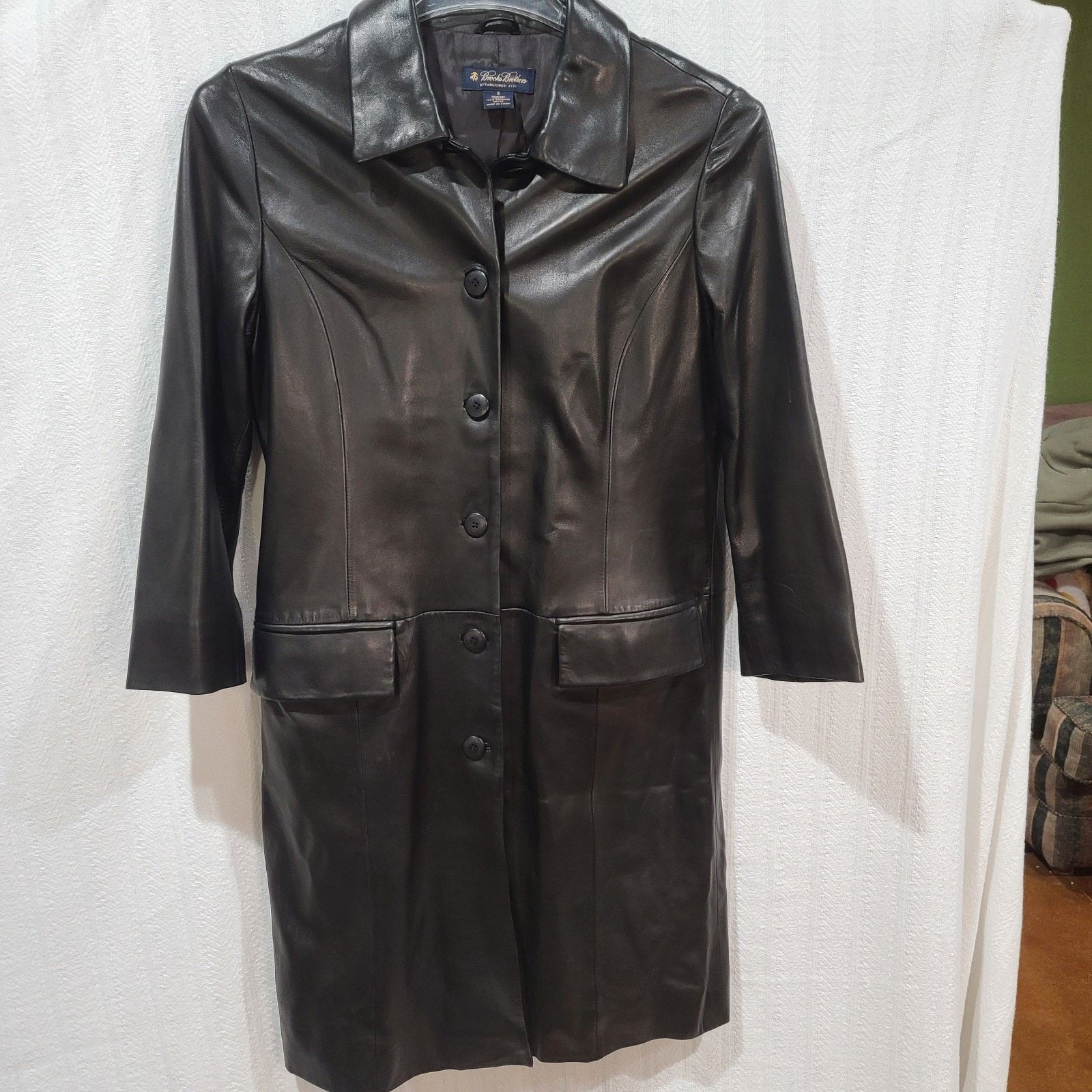 Brooks Brothers Brooks Brothers Vintage Women’s Black Leather Coat Size 8 Size M / US 6-8 / IT 42-44 - 1 Thumbnail