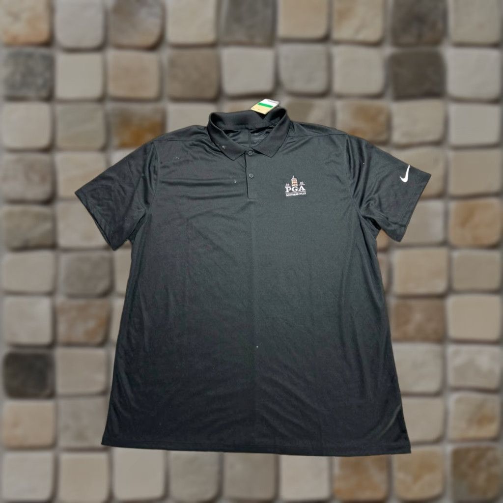 Nike VINTAGE Nike The Players Victory Polo Shirt Mens XL Black Dri-Fit Southern Hill Logo New Size US XL / EU 56 / 4 - 1 Thumbnail