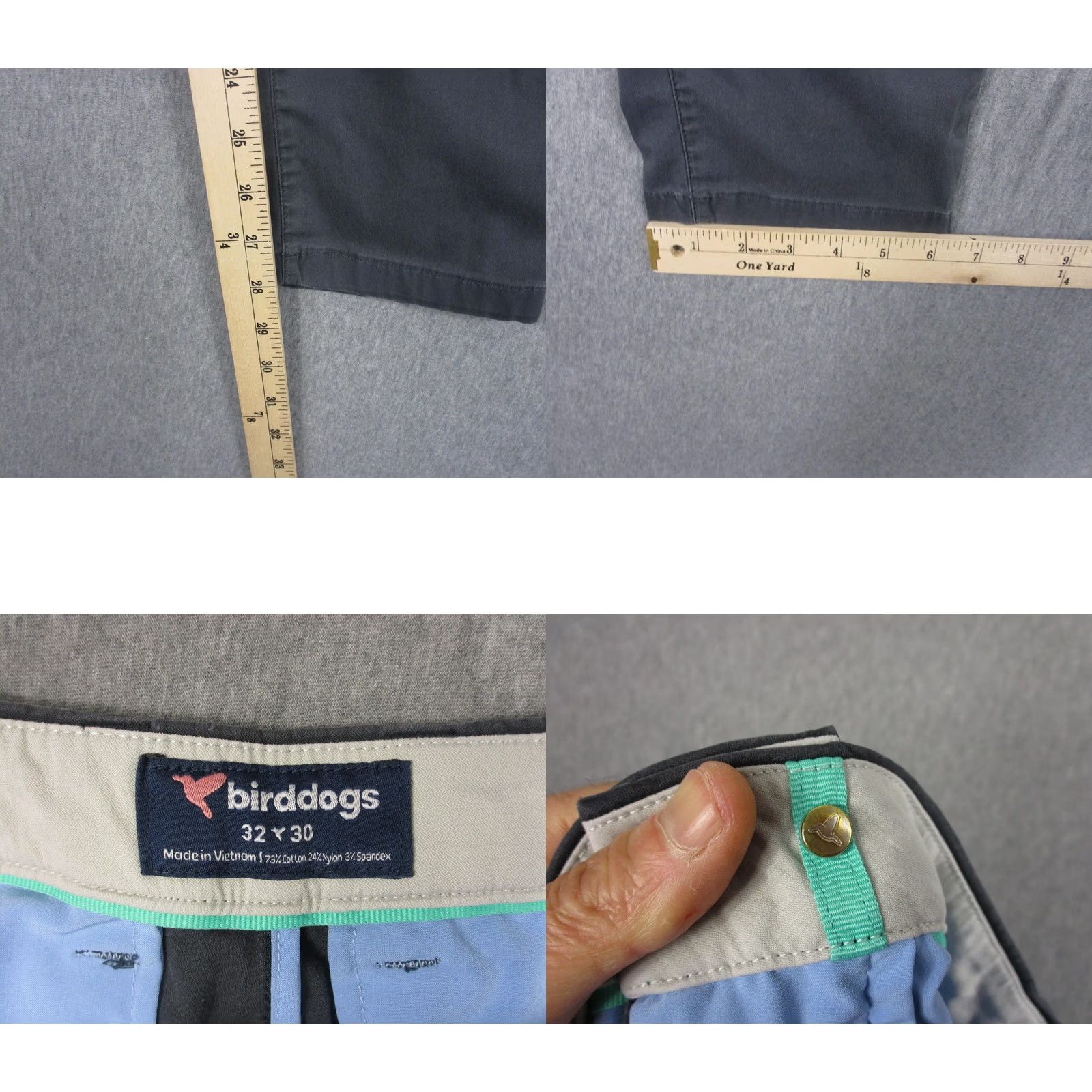 Vintage Birddogs Pants Mens 32x30 Gray Stretch Chino Zip Pockets Boom For Your Boomstick Size US 32 / EU 48 - 8 Thumbnail