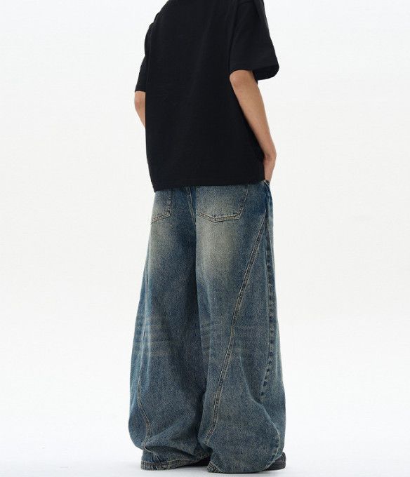 Vintage Street distressed American lightning baggy scimitar jeans Size US 32 / EU 48 - 4 Thumbnail
