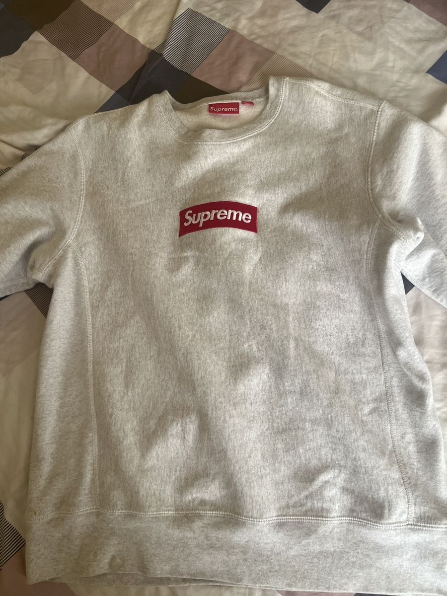 Supreme Supreme Kanji Logo Crewneck Heather Grey Size Medium Supreme Supreme Kanji Logo Crewneck Heather Grey Size Medium