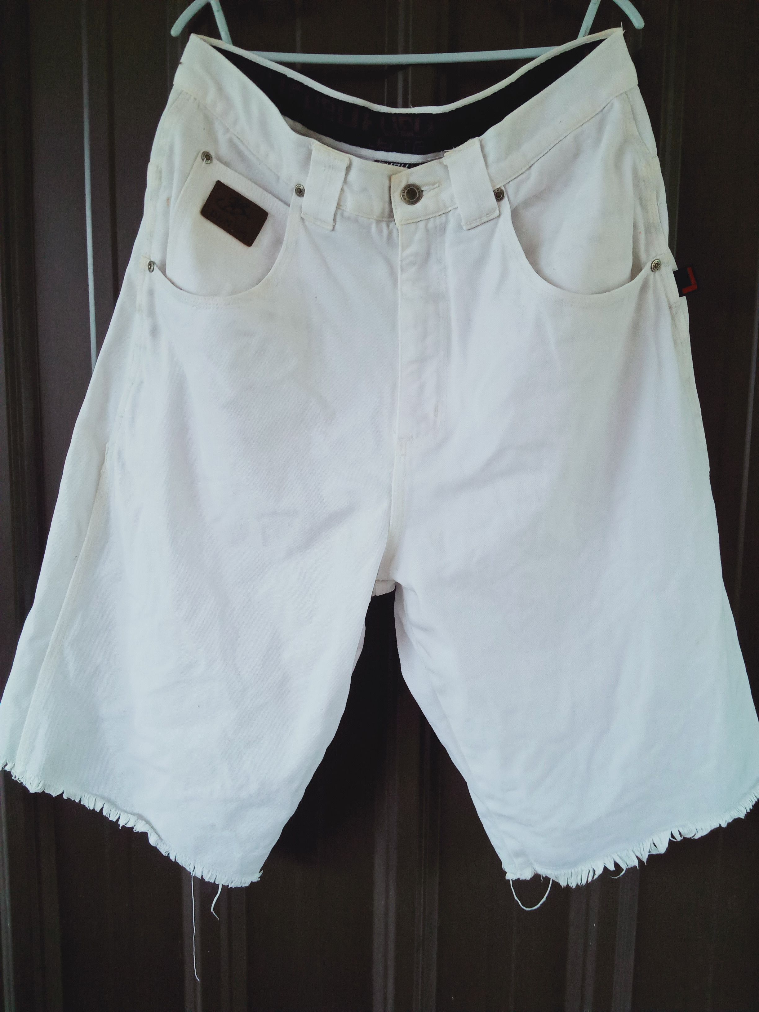 Vintage Vintage Y2K Fubu Baggy White Jorts Size US 33 - 1 Thumbnail