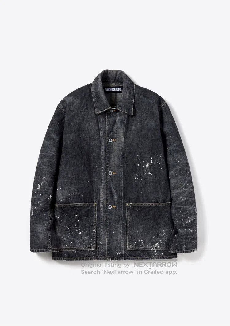 Neighborhood Neighborhood Black Splatter Denim Jacket Size US M / EU 48-50 / 2 - 1 Thumbnail