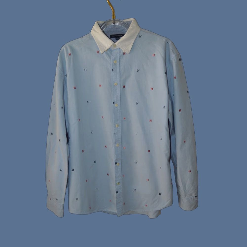 Tommy Hilfiger Tommy Hilfiger Button-Up Oxford Shirt XXL Men Blue Casual Business Logo Preppy Shirt Size US XXL / EU 58 / 5 - 1 Thumbnail