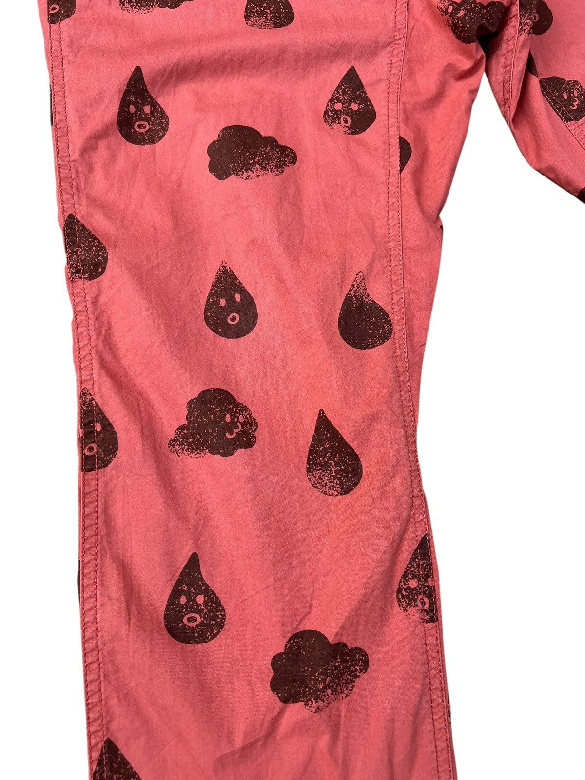 Ne-Net Ne-net Raindrops Clouds Printed Buckle Back Cropped Pant Size US 29 - 9 Thumbnail