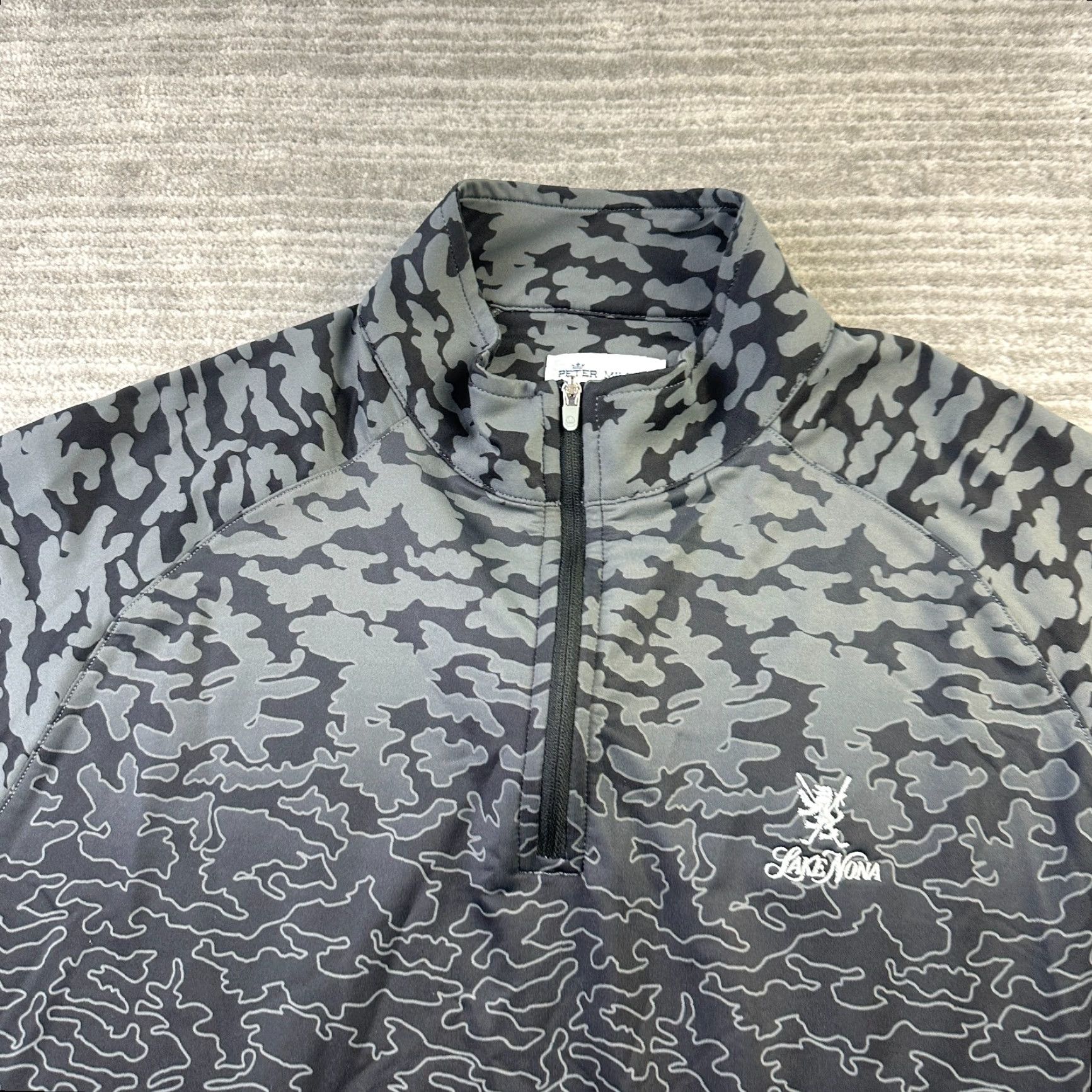 Peter Millar Peter Millar Sweater Mens Medium Camo Quarter Zip Crown Sport Golf Lake Nona Size US M / EU 48-50 / 2 - 3 Thumbnail