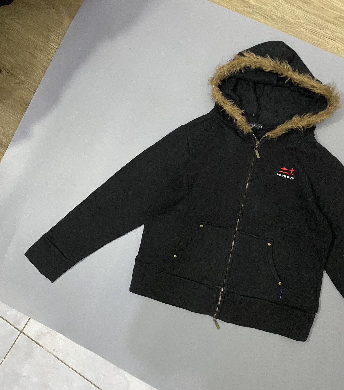 If Six Was Nine × Japanese Brand × Le Grande Bleu (L.G.B.) 💥Japan💥Poshboy Faux Fur Hoodie Zip Lgb ifsix Style Size US M / EU 48-50 / 2 - 2 Thumbnail