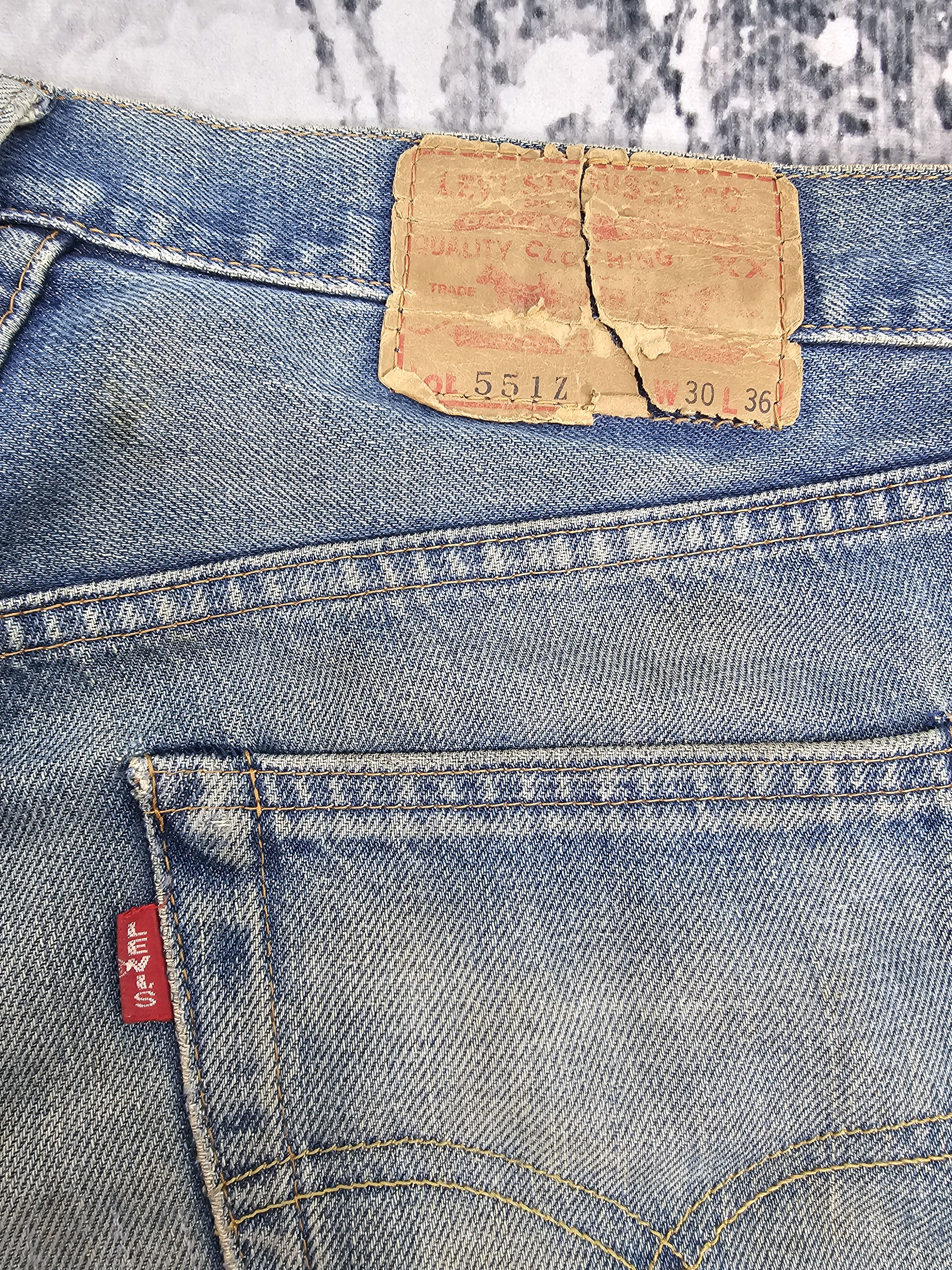 Levi's Vtg LEVIS 551 Z Ripped Selvedge Redline Big E Jeans L0452 Size US 30 / EU 46 - 14 Thumbnail