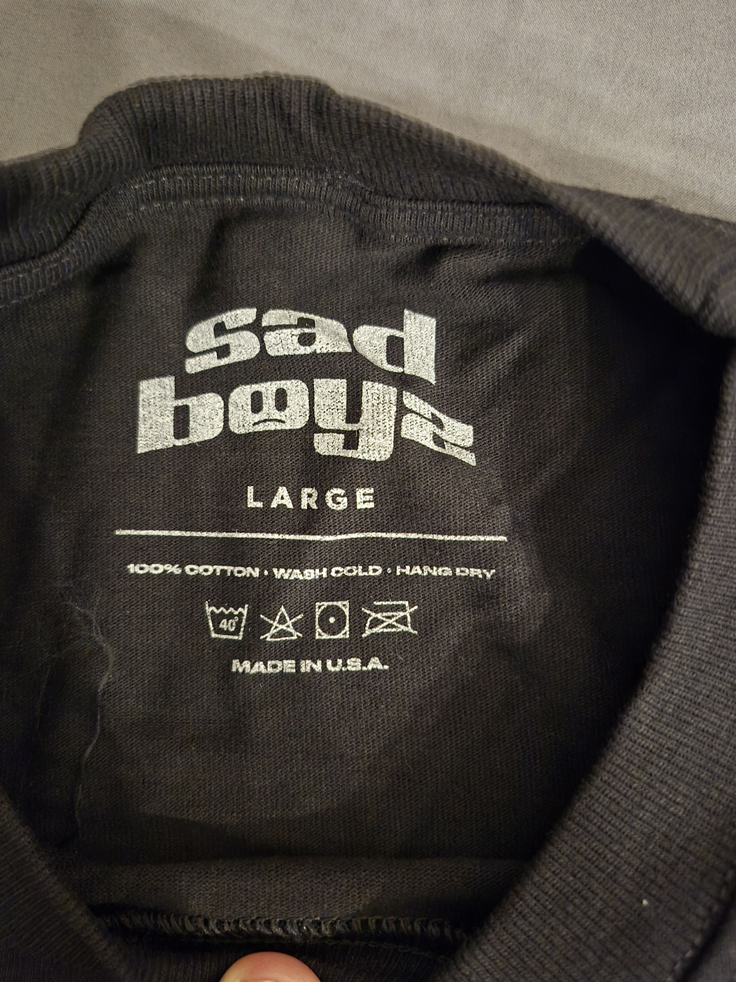 Sad Boys Sad Boys Black Tee Size Large L Size US L / EU 52-54 / 3 - 2 Thumbnail