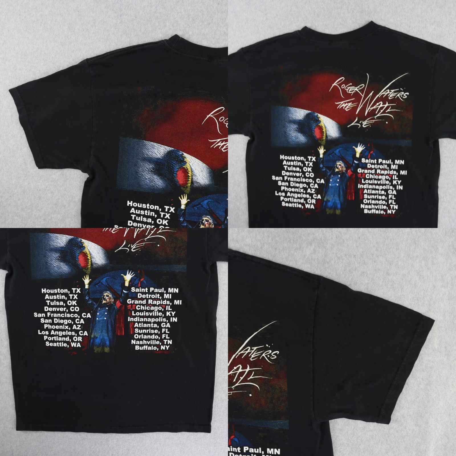 Vintage Pink Floyd Roger Waters Shirt Size Medium The Wall Live 2012 Concert Band Size US M / EU 48-50 / 2 - 9 Thumbnail