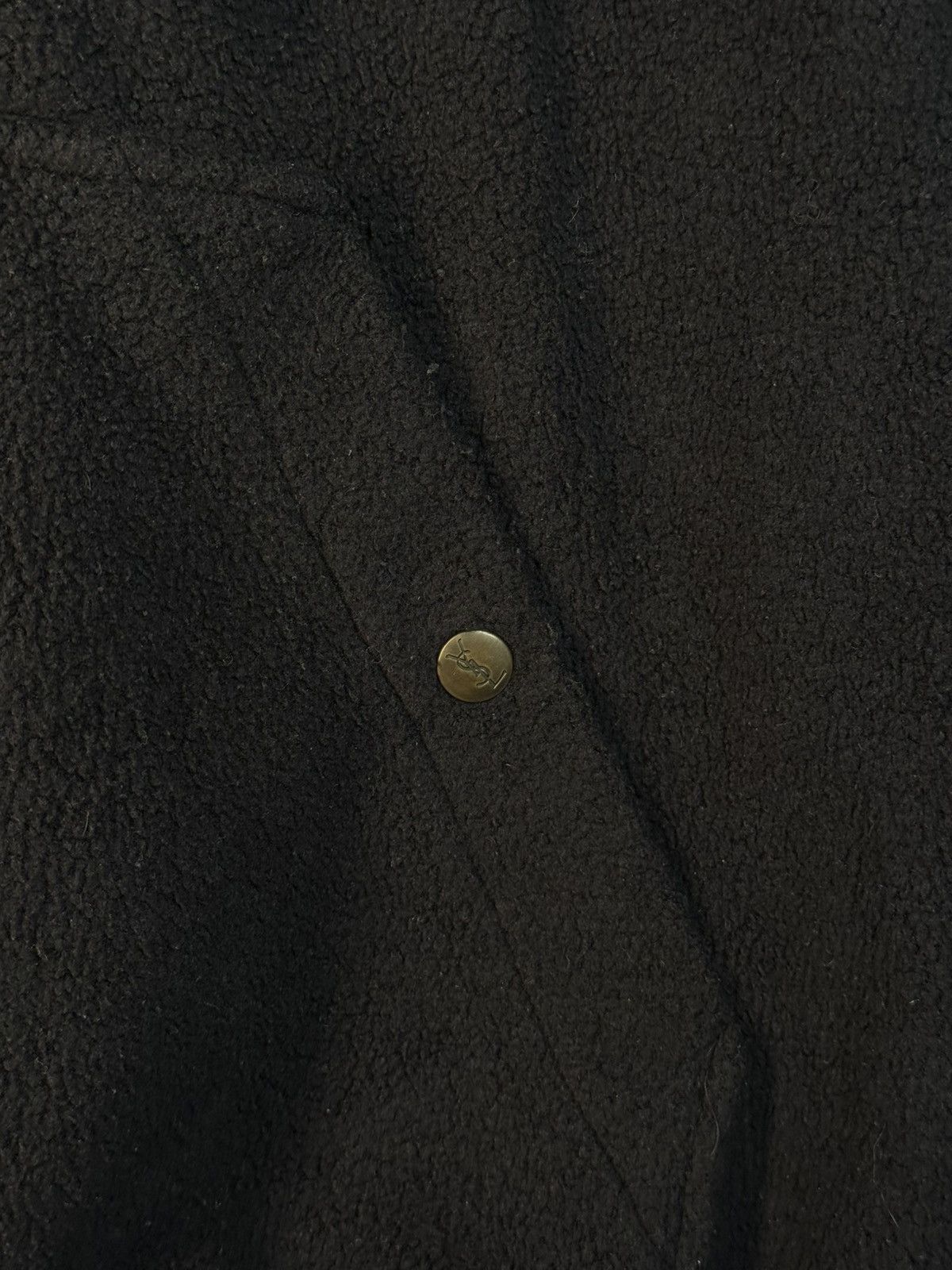 Yves Saint Laurent 90s Wool YSL Jacket Black Windbreaker Bomber Vintage Size US L / EU 52-54 / 3 - 7 Thumbnail