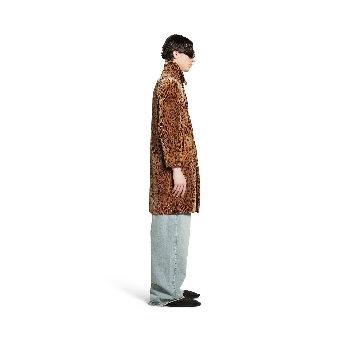 Balenciaga o1bcso1str1025 Leopard Shrunk Coat in Leopard Size M / US 6-8 / IT 42-44 - 4 Thumbnail