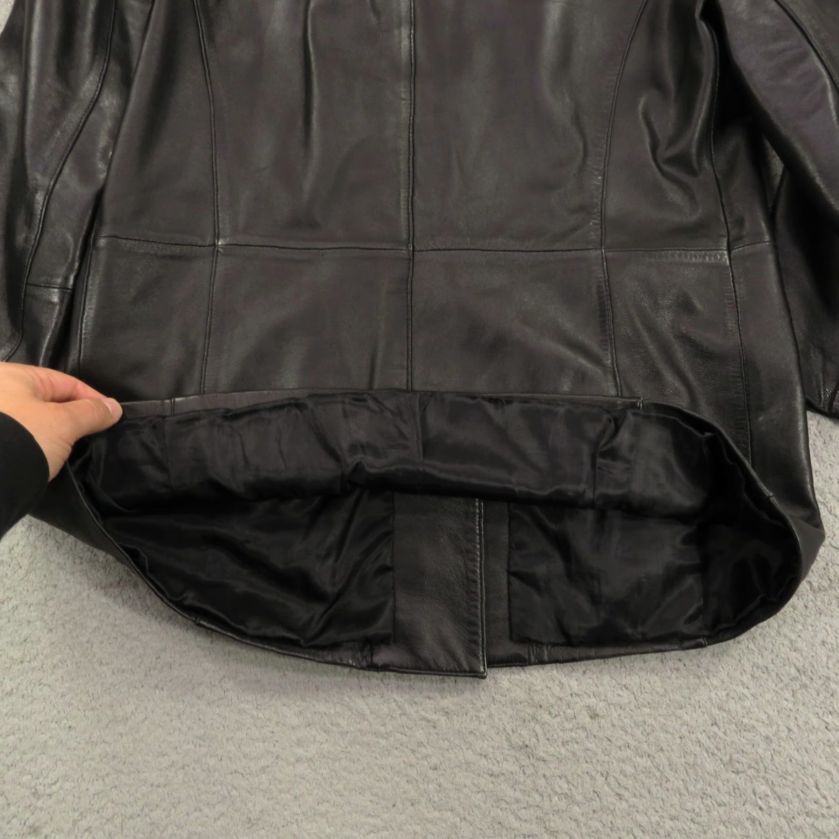 Brooks Brothers Womens Brooks Brothers Leather Jacket Small Five Button Collared Single Breasted Buttoned Size S / US 4 / IT 40 - 7 Thumbnail