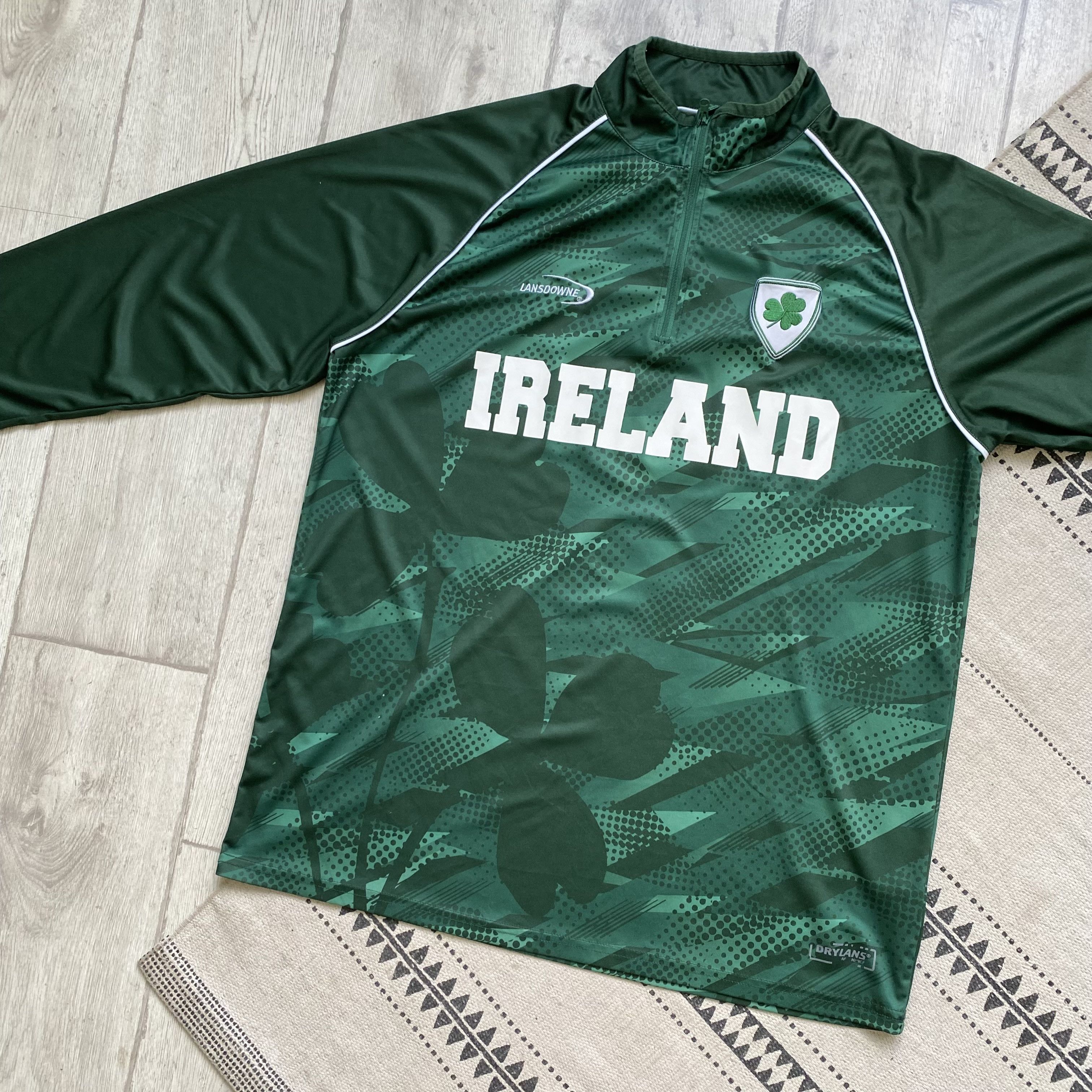 Cotton Traders ☘️ Blokcore Ireland jersey longsleeve soccer rugby Guinness Size US XL / EU 56 / 4 - 8 Thumbnail
