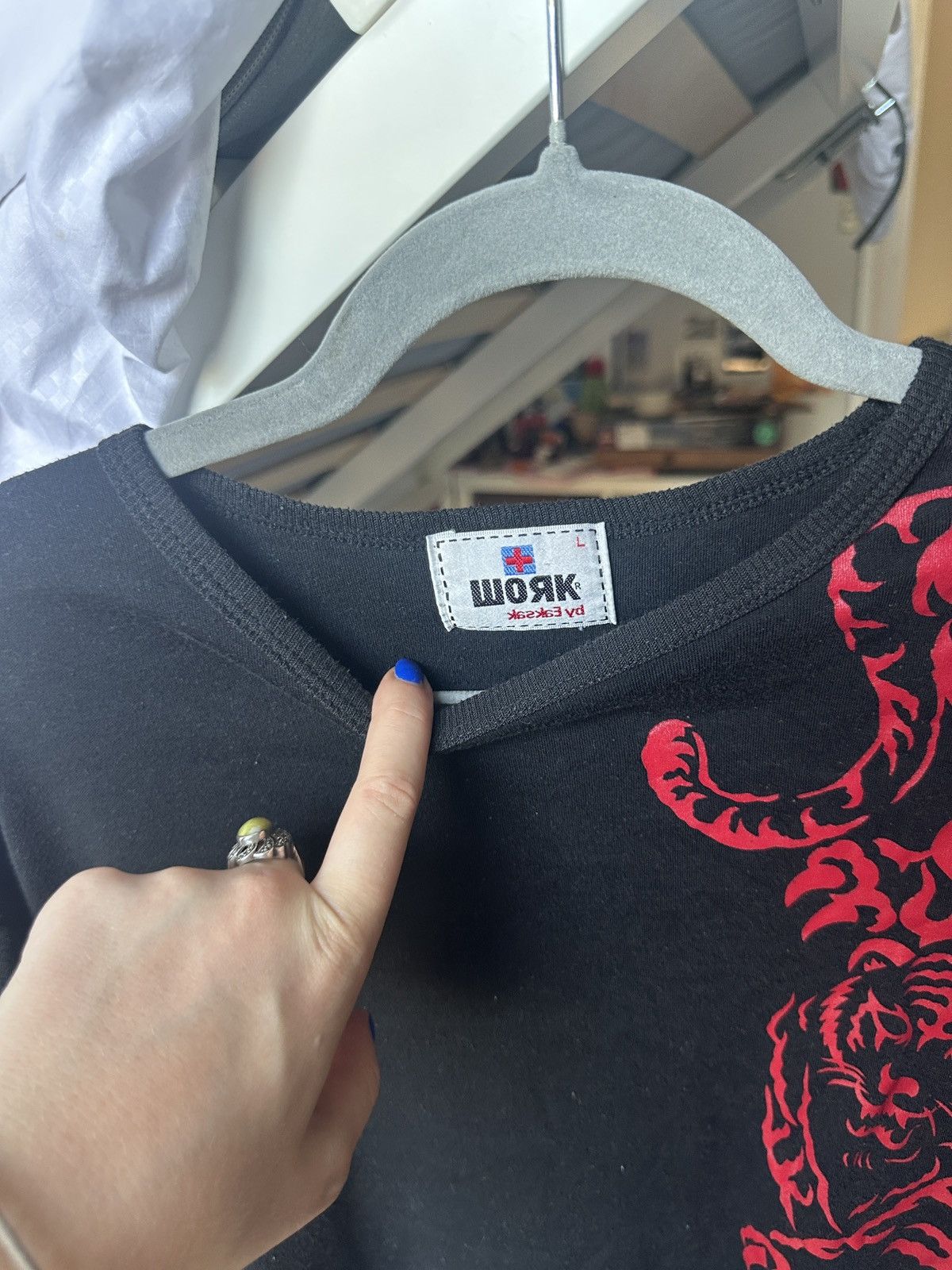 Other WORK by Easak Long Sleeve Tiger Black + Red shirt Size US L / EU 52-54 / 3 - 2 Thumbnail