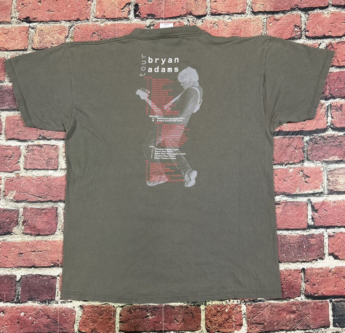 Tultex Vintage Bryan Adams 2000 Live World Tour Shirt Band T Shirt Size US XL / EU 56 / 4 - 2 Thumbnail