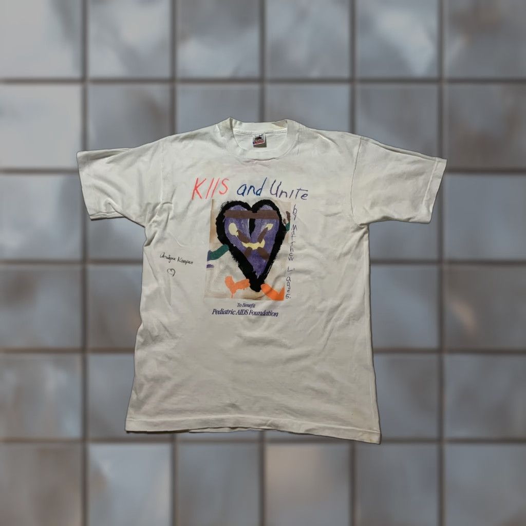 Fruit Of The Loom VINTAGE 1992 KIIS FM Unite Concert T-Shirt Heavy D Luther Vandross LG White Size US L / EU 52-54 / 3 - 1 Thumbnail