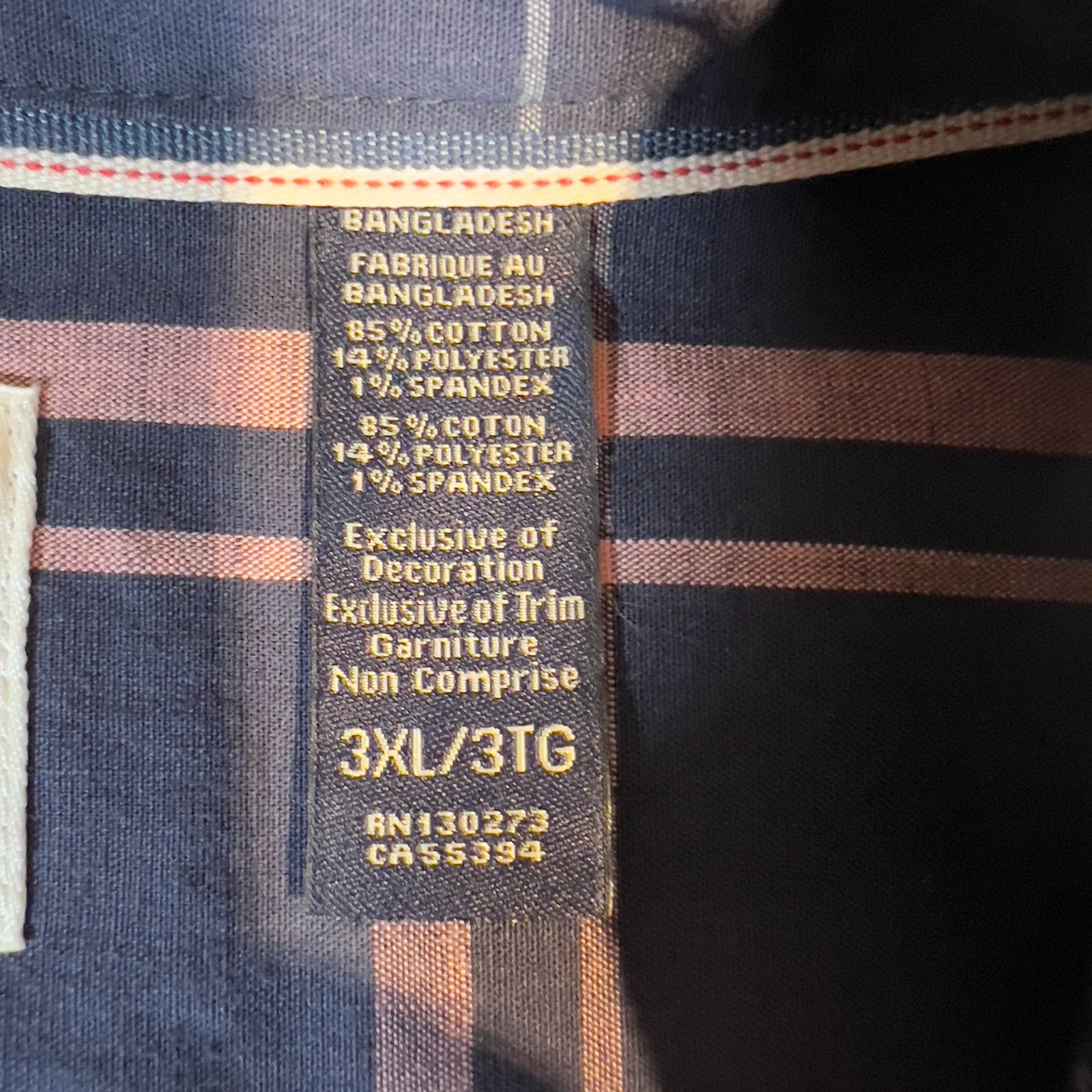 Wrangler Wrangler Flex for Comfort Button Down Shirt Men 3XL Blue Size US XXL / EU 58 / 5 - 2 Thumbnail