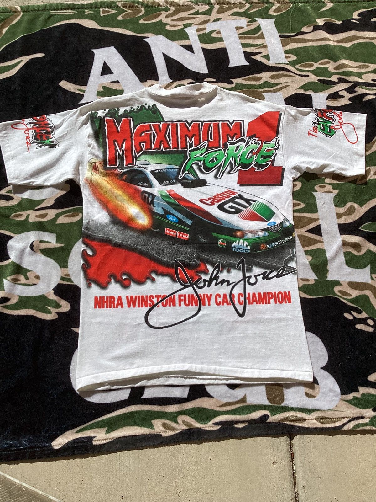 NASCAR Vtg 97 John force Castro GTX NASCAR chase sportswear AOP Tee Size US L / EU 52-54 / 3 - 3 Thumbnail